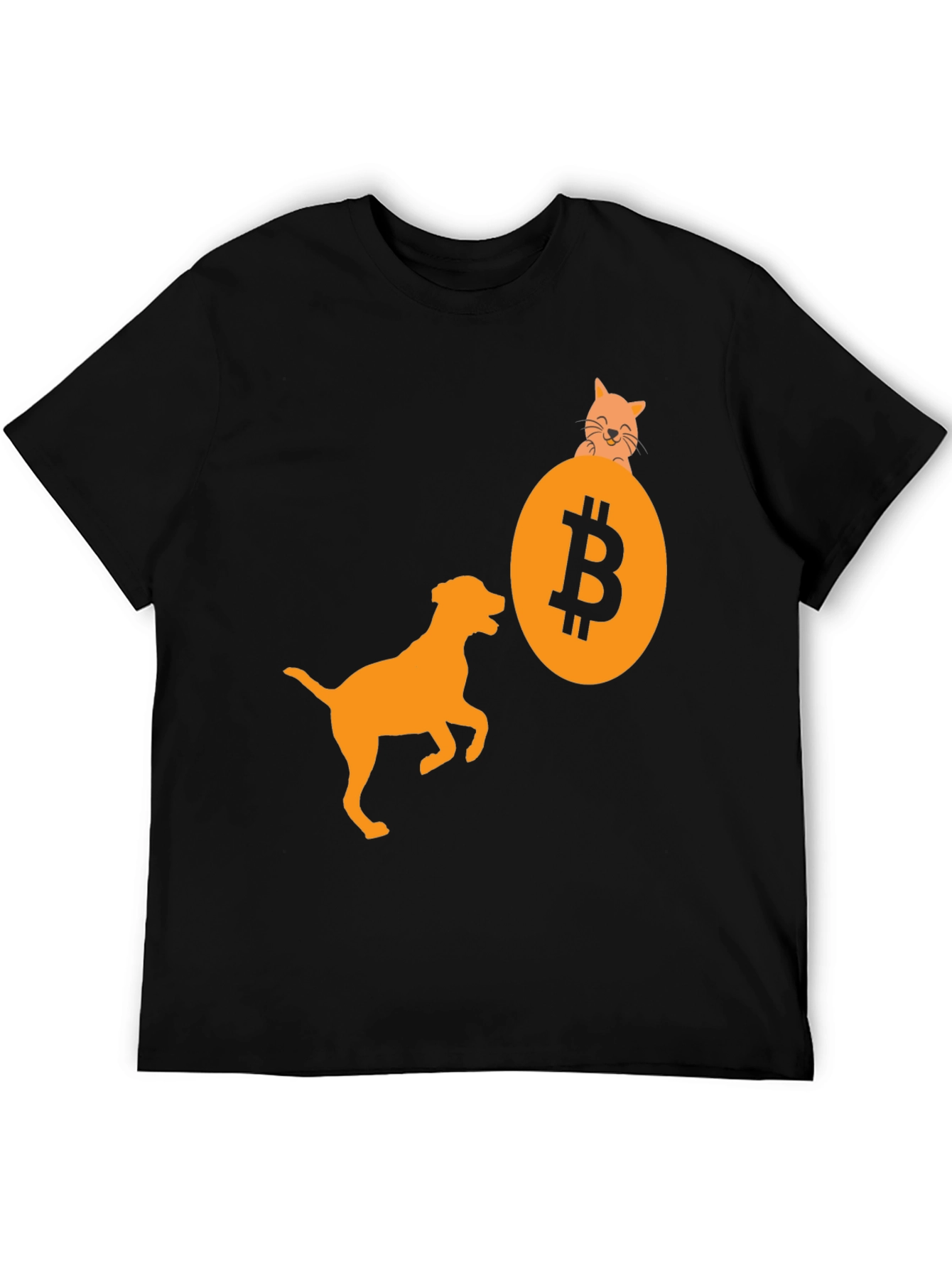 Bitcoin Dog & Cat Graphic Tee - Crypto T-Shirt