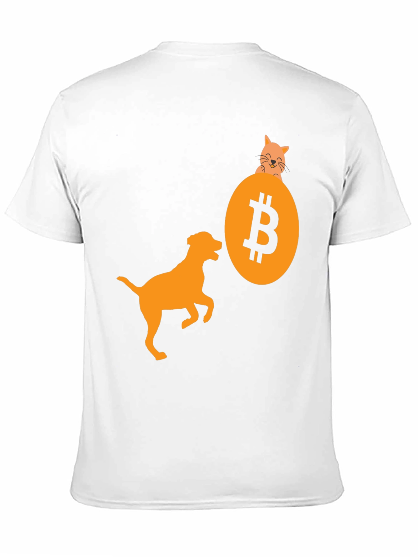 Bitcoin Dog & Cat Graphic Tee - Crypto T-Shirt