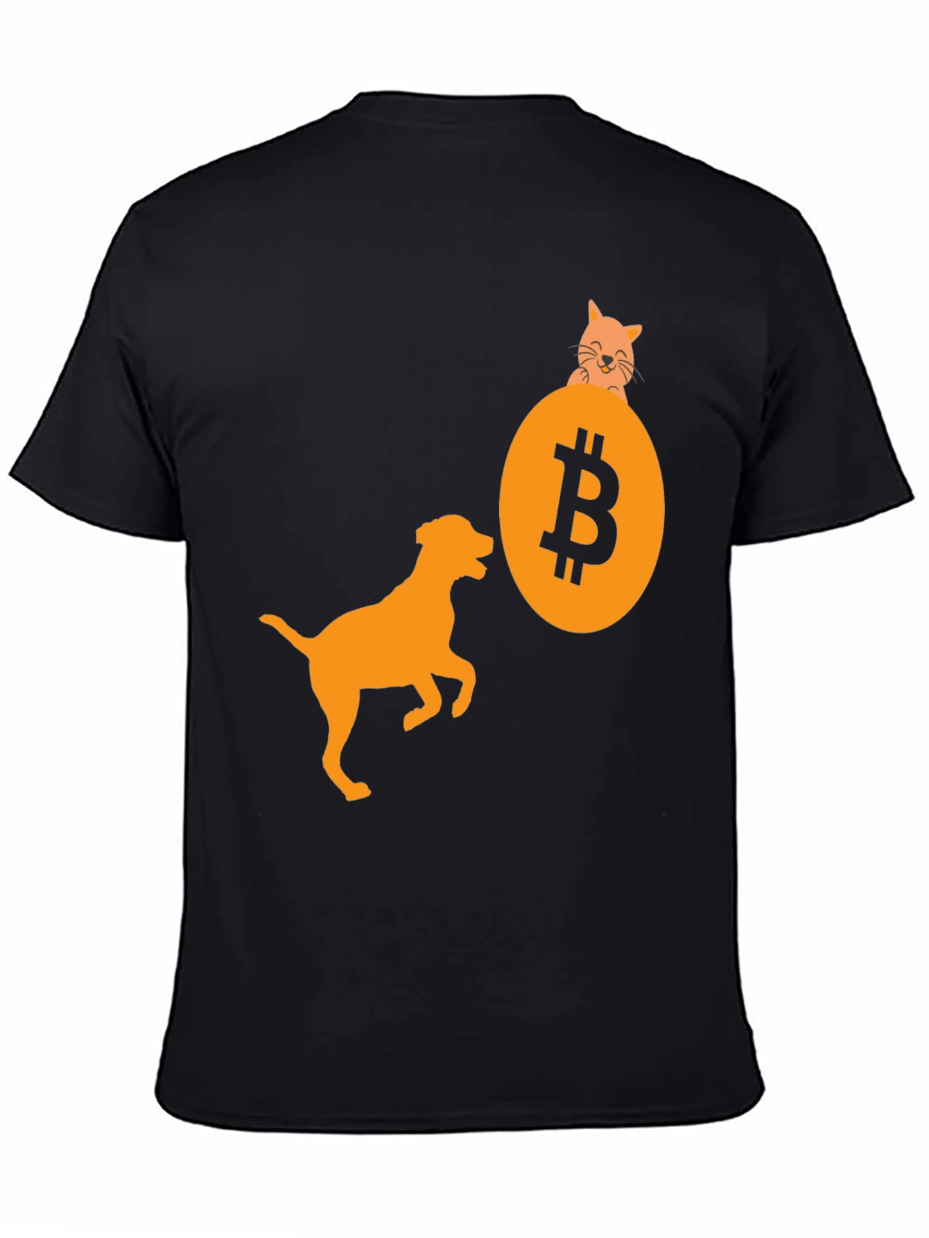 Bitcoin Dog & Cat Graphic Tee - Crypto T-Shirt