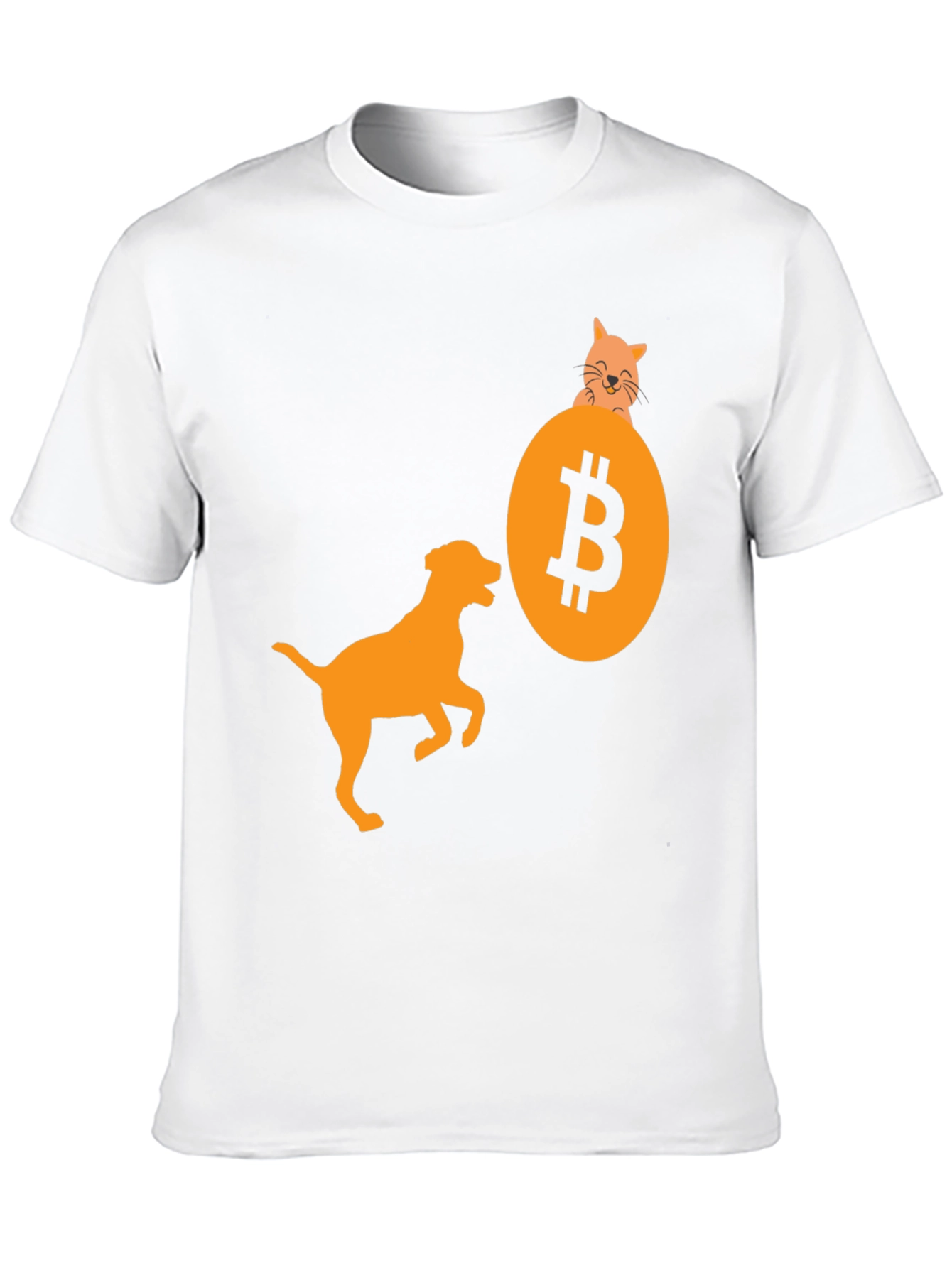 Bitcoin Dog & Cat Graphic Tee - Crypto T-Shirt