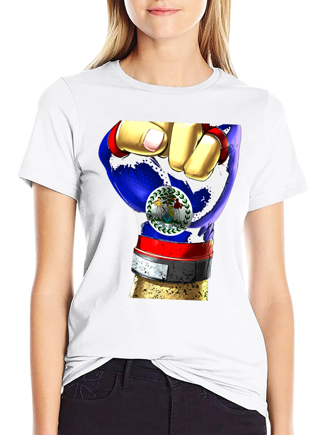 Belize Fist Flag T-Shirt - Patriot Pride