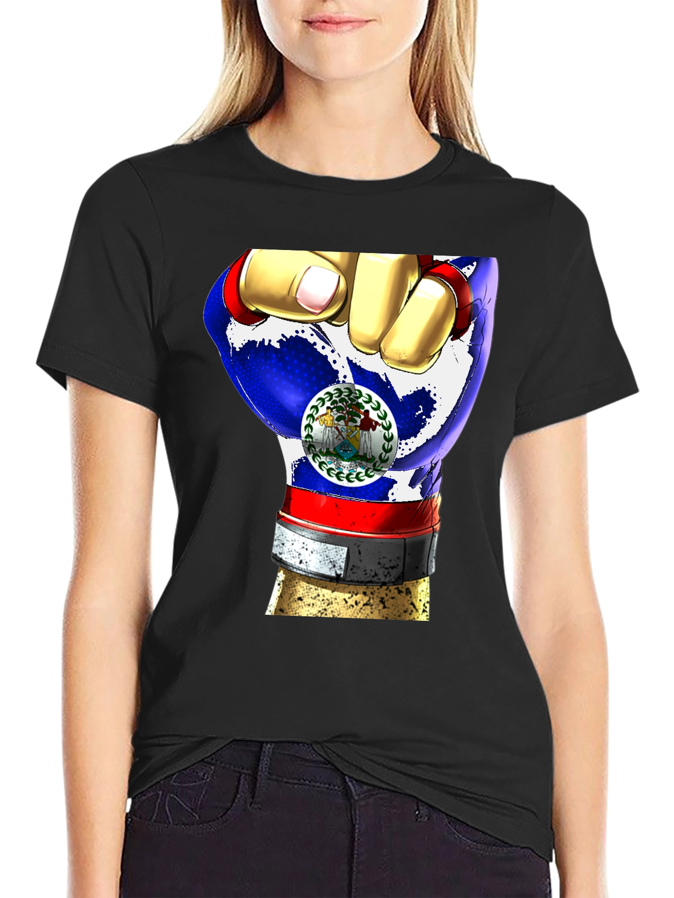Belize Fist Flag T-Shirt - Patriot Pride