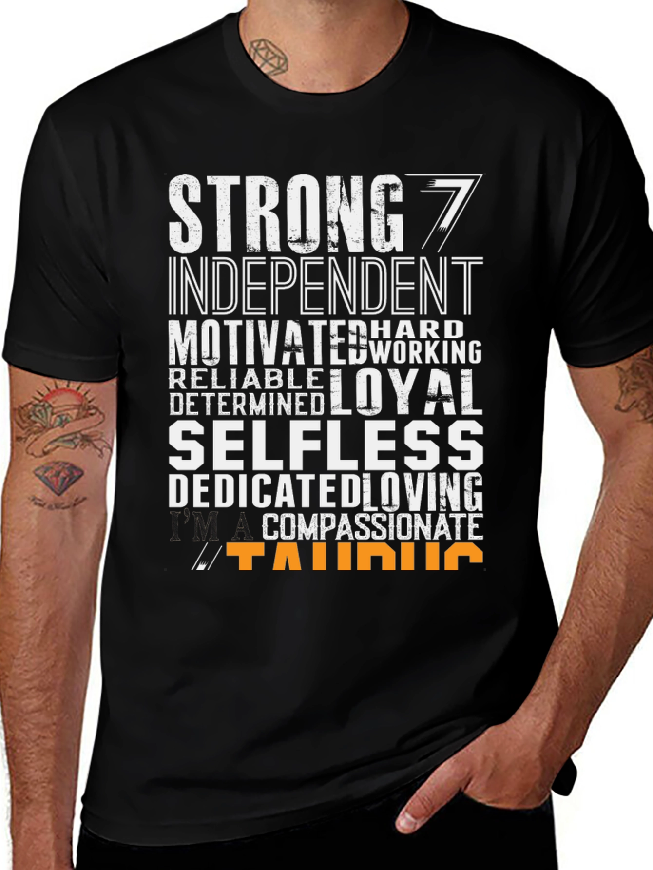 Taurus Zodiac Sign T-Shirt - Strong Loyal Selfless