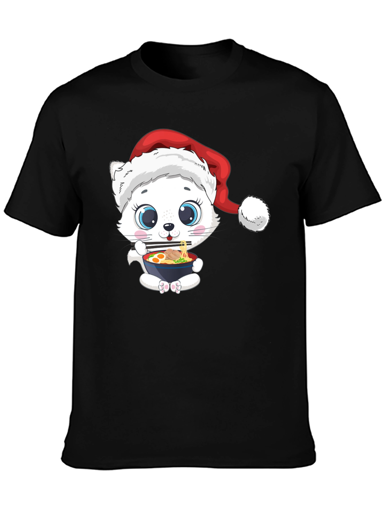 Cat Ramen Christmas T-Shirt