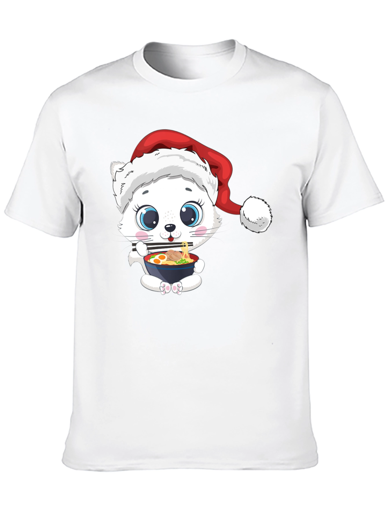 Cat Ramen Christmas T-Shirt