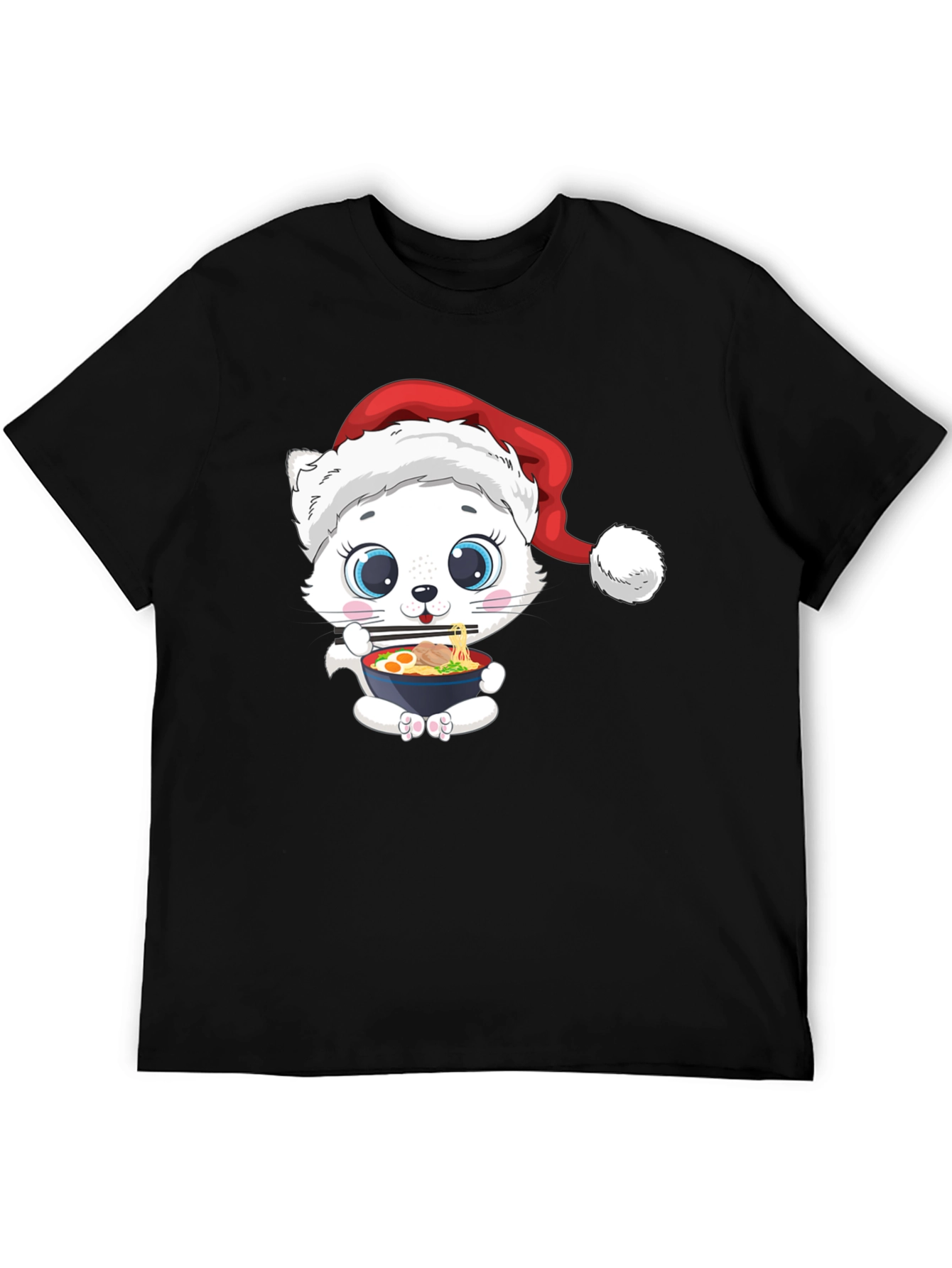 Cat Ramen Christmas T-Shirt