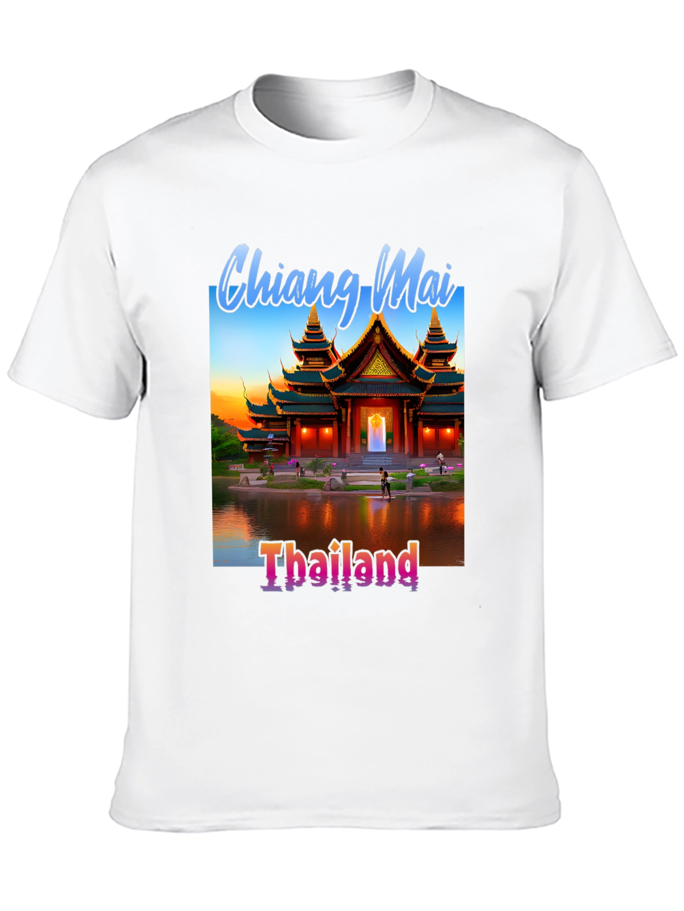 Chiang Mai Thailand Tee - Black Graphic T-Shirt