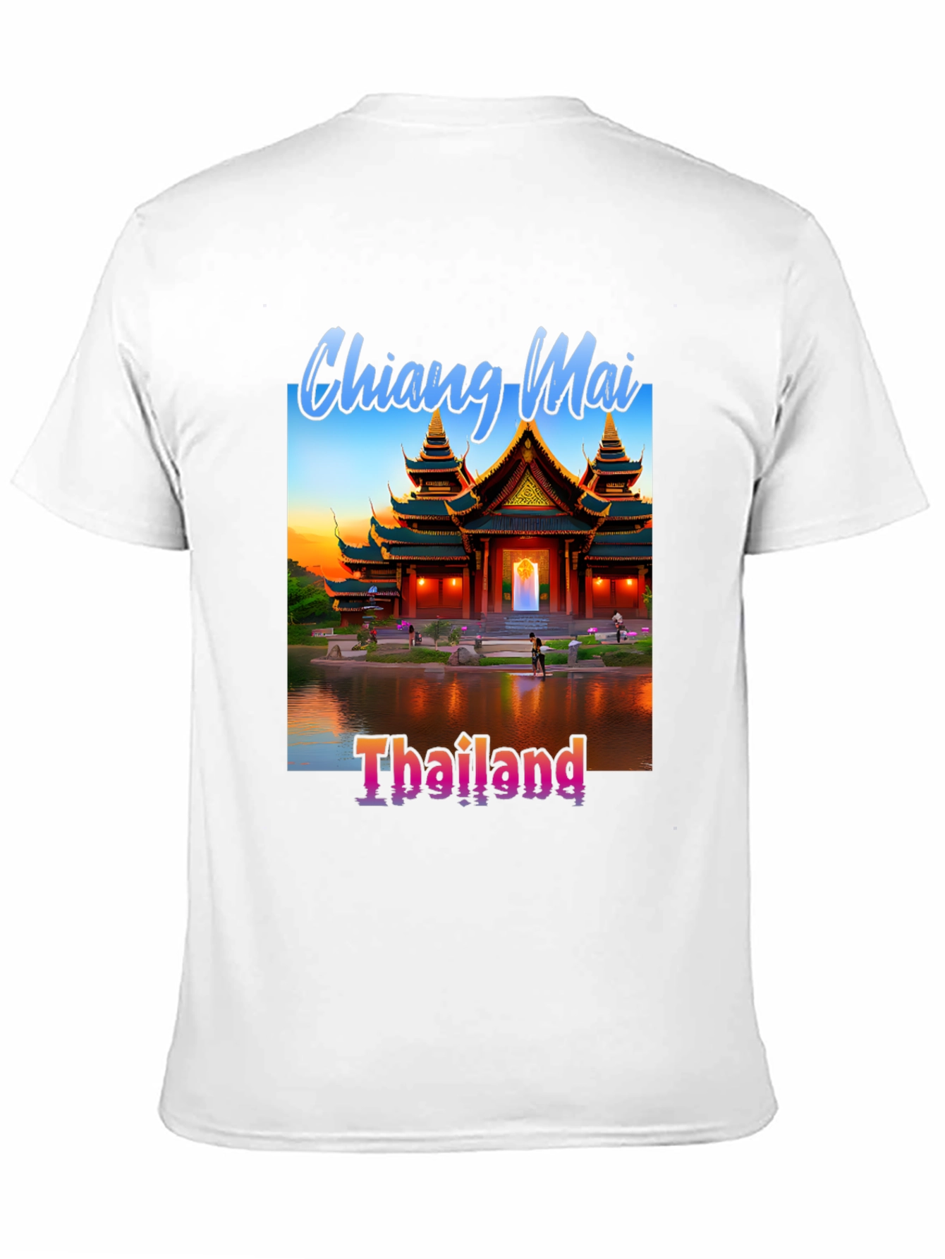 Chiang Mai Thailand Tee - Black Graphic T-Shirt