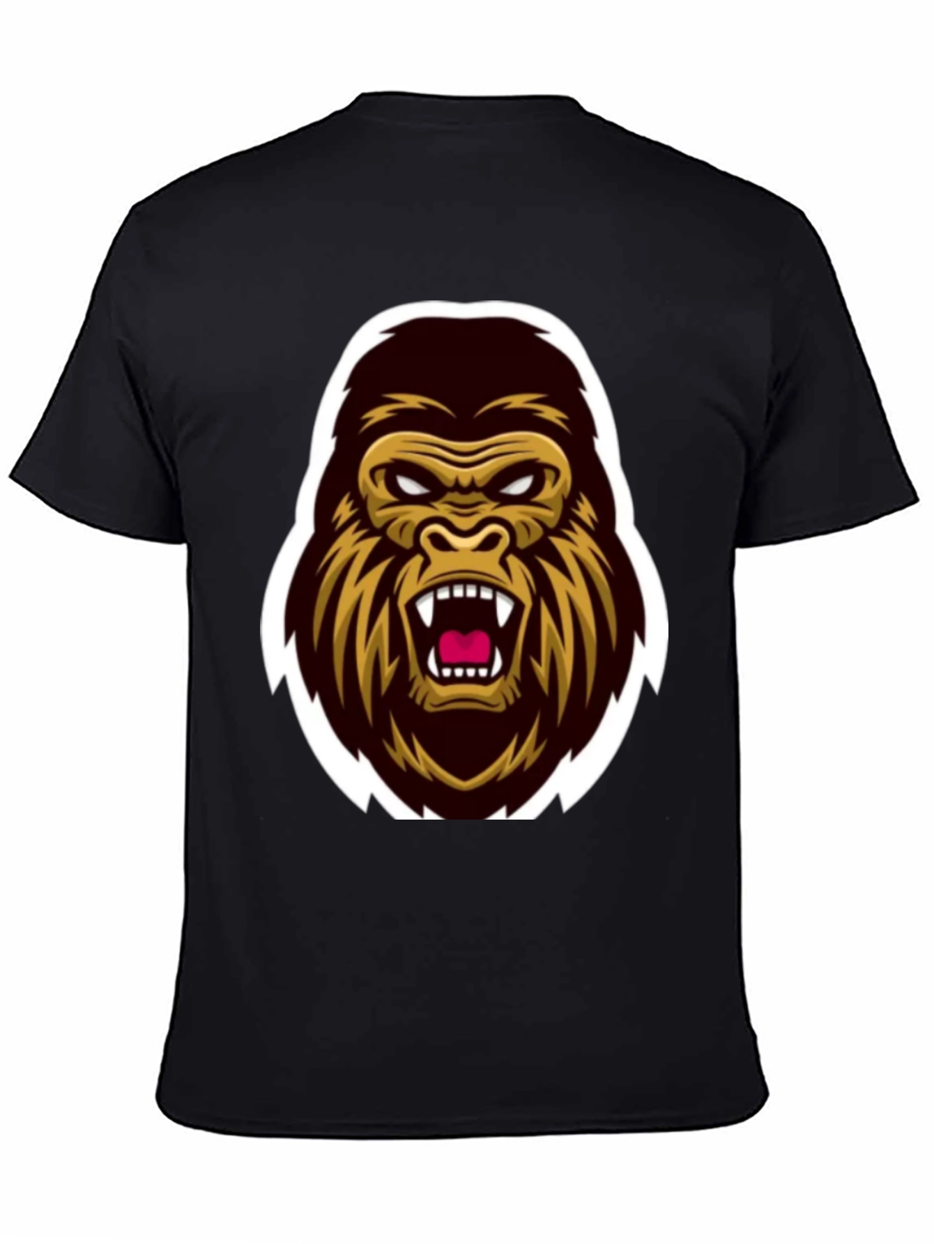 Mens Black Gorilla Graphic Tee