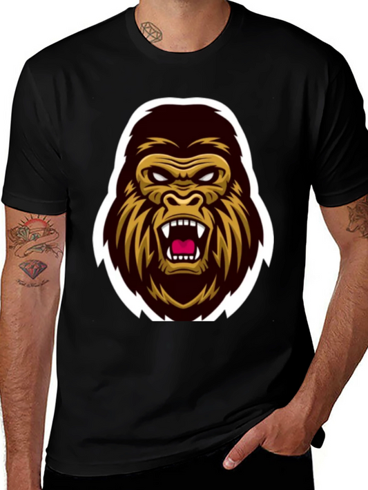 Mens Black Gorilla Graphic Tee