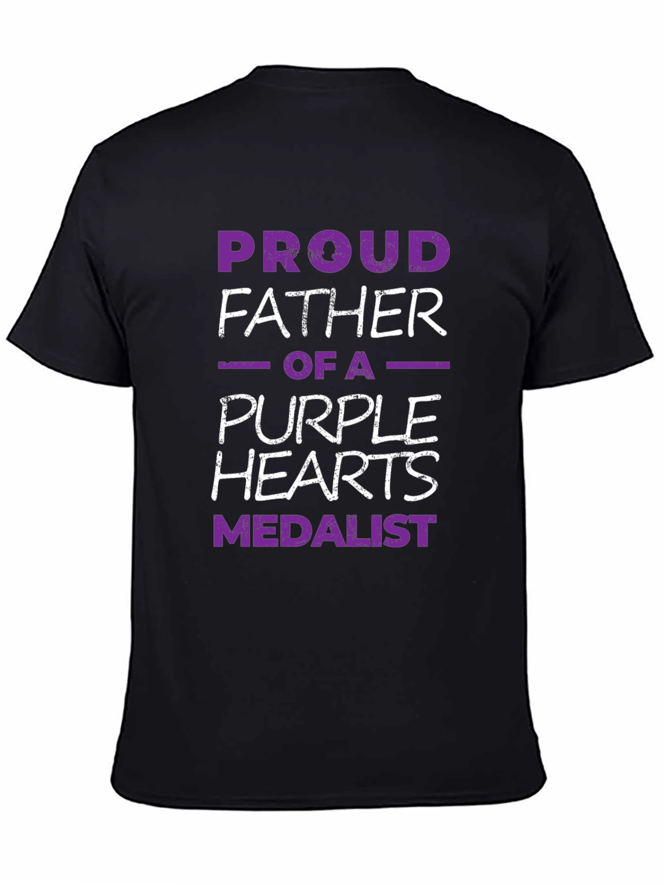 Proud Father Purple Hearts Medalist Graphic Tee