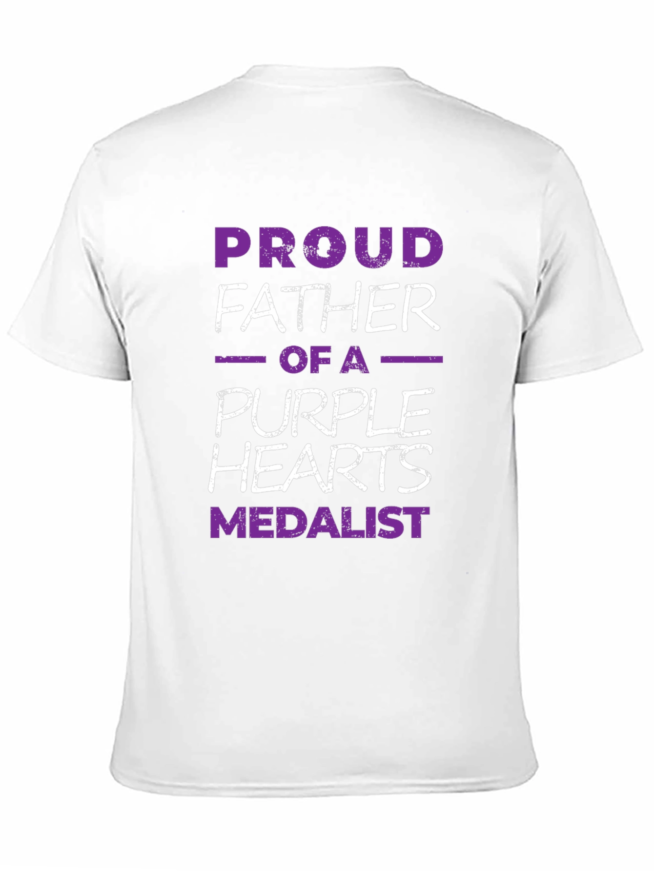 Proud Father Purple Hearts Medalist Graphic Tee