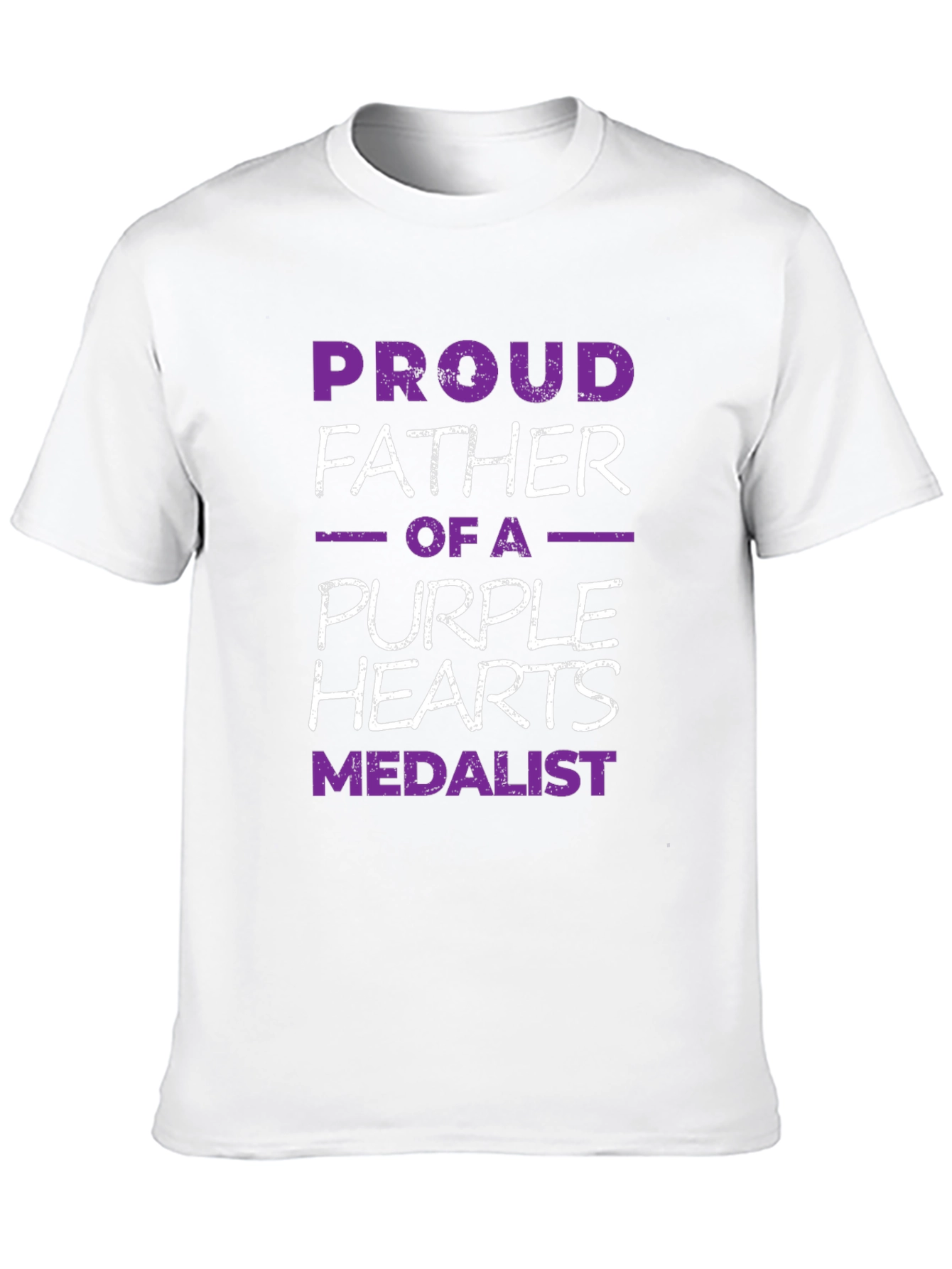 Proud Father Purple Hearts Medalist Graphic Tee