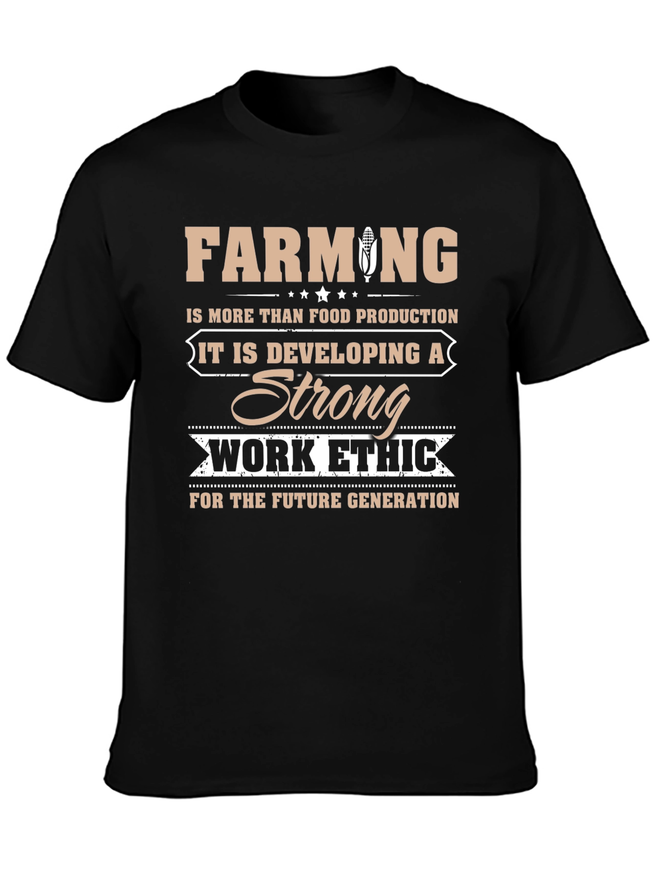 Farming Strong Work Ethic Graphic T-Shirt