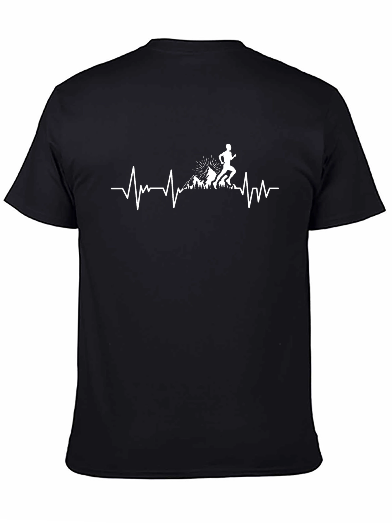Runners Heartbeat Graphic T-Shirt - Black
