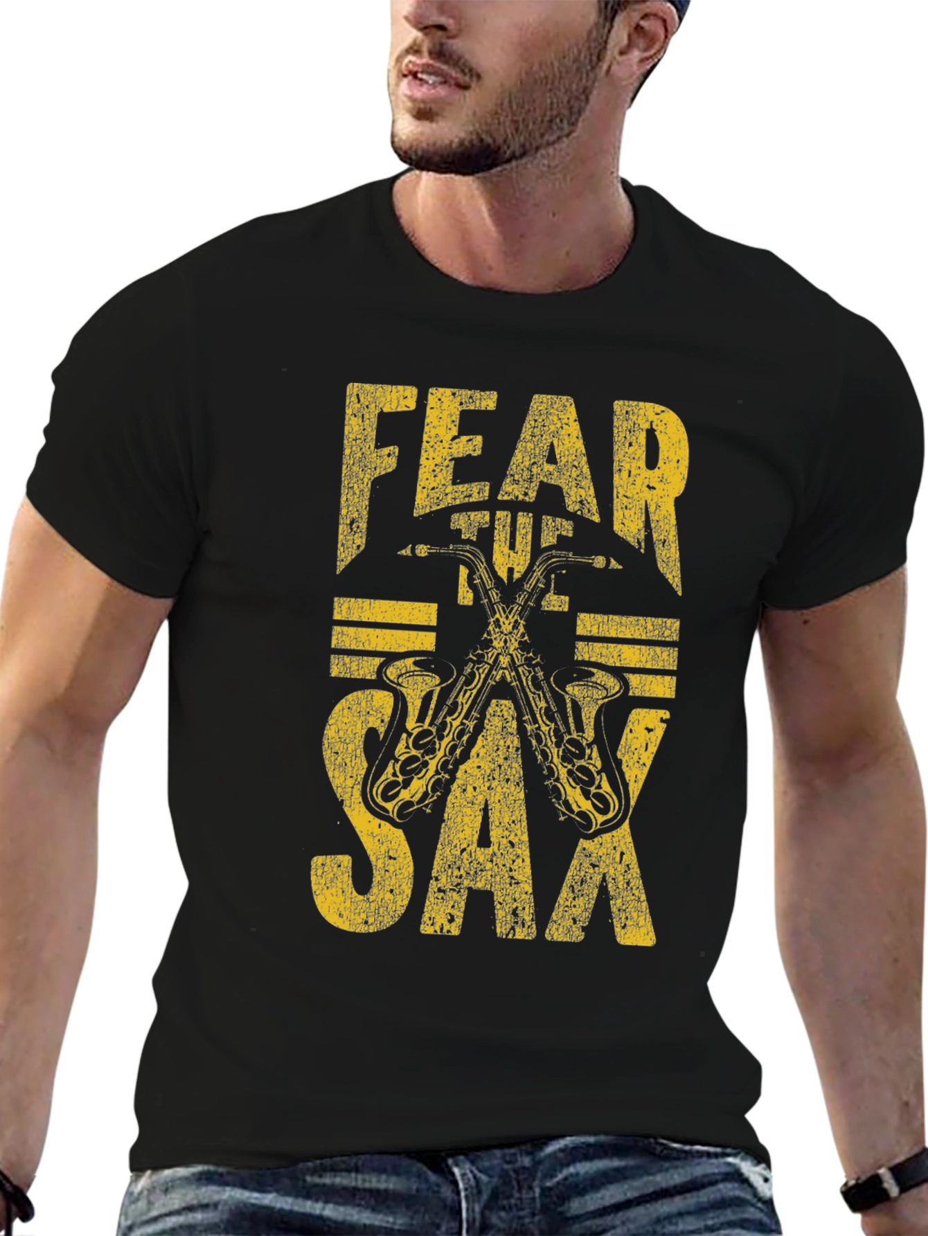 Fear The Sax T-Shirt: Musicians Graphic Tee