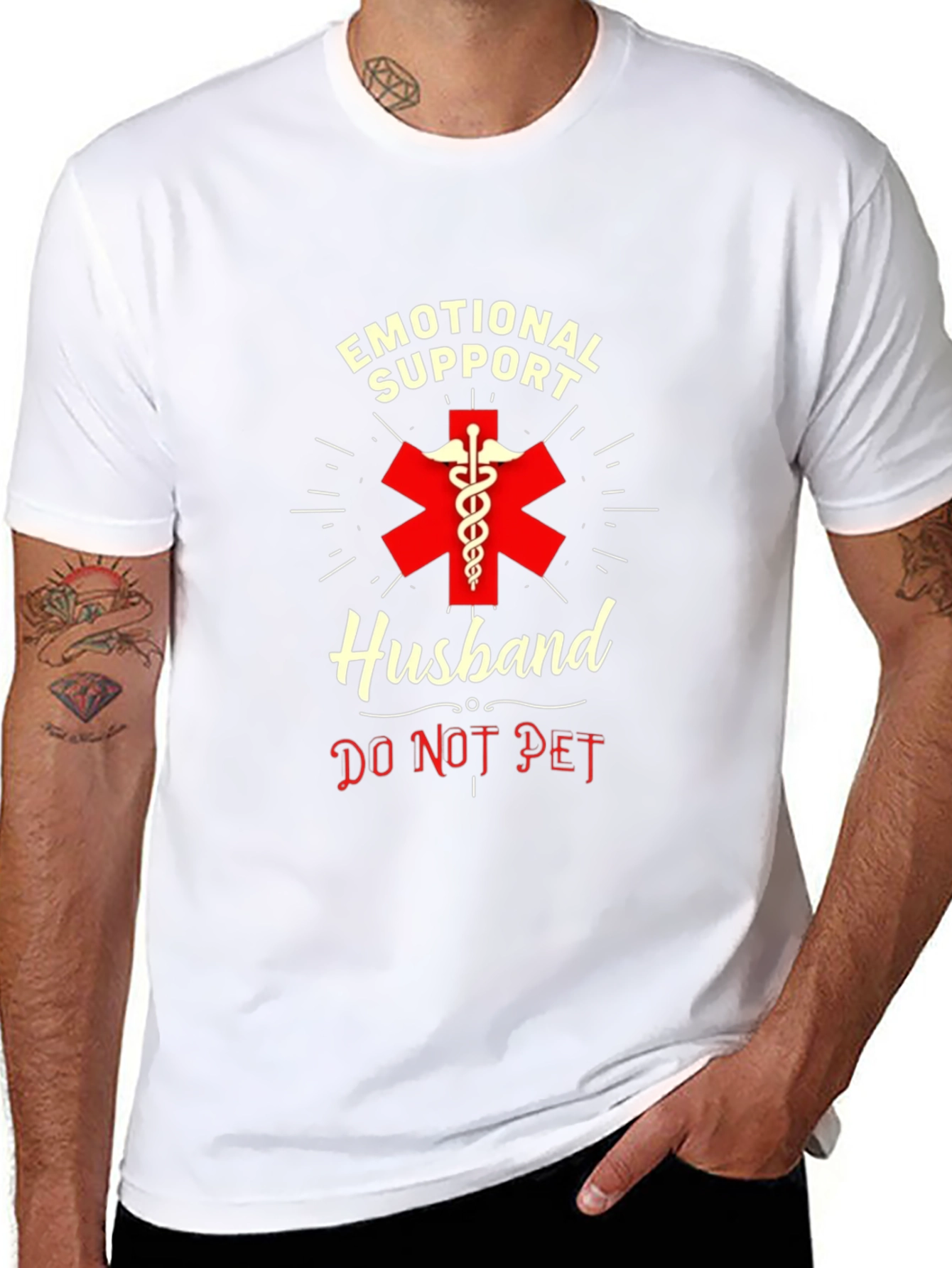 Emotional Support Husband T-Shirt - Do Not Pet
