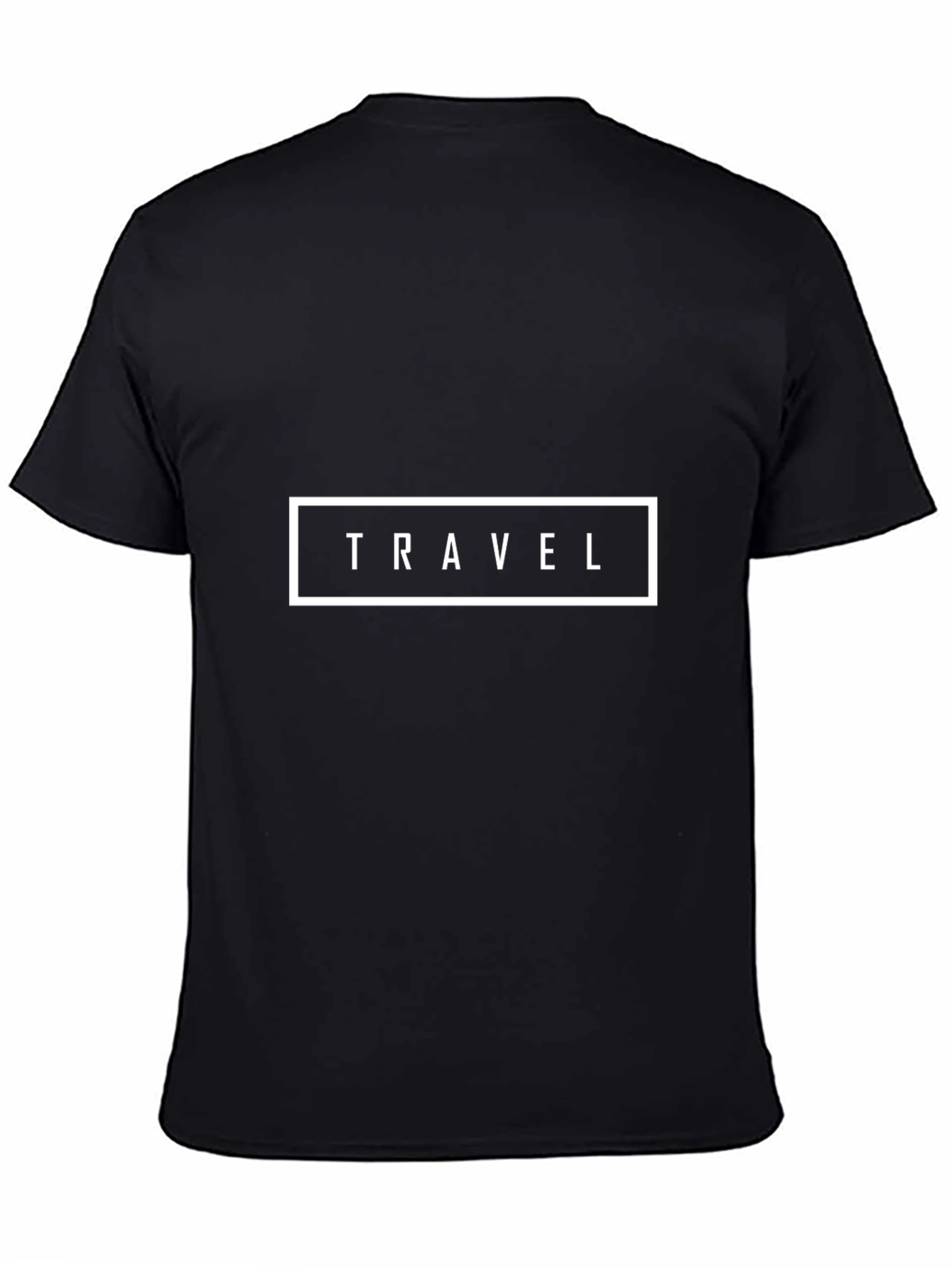 Mens Black Travel Graphic Tee Shirt