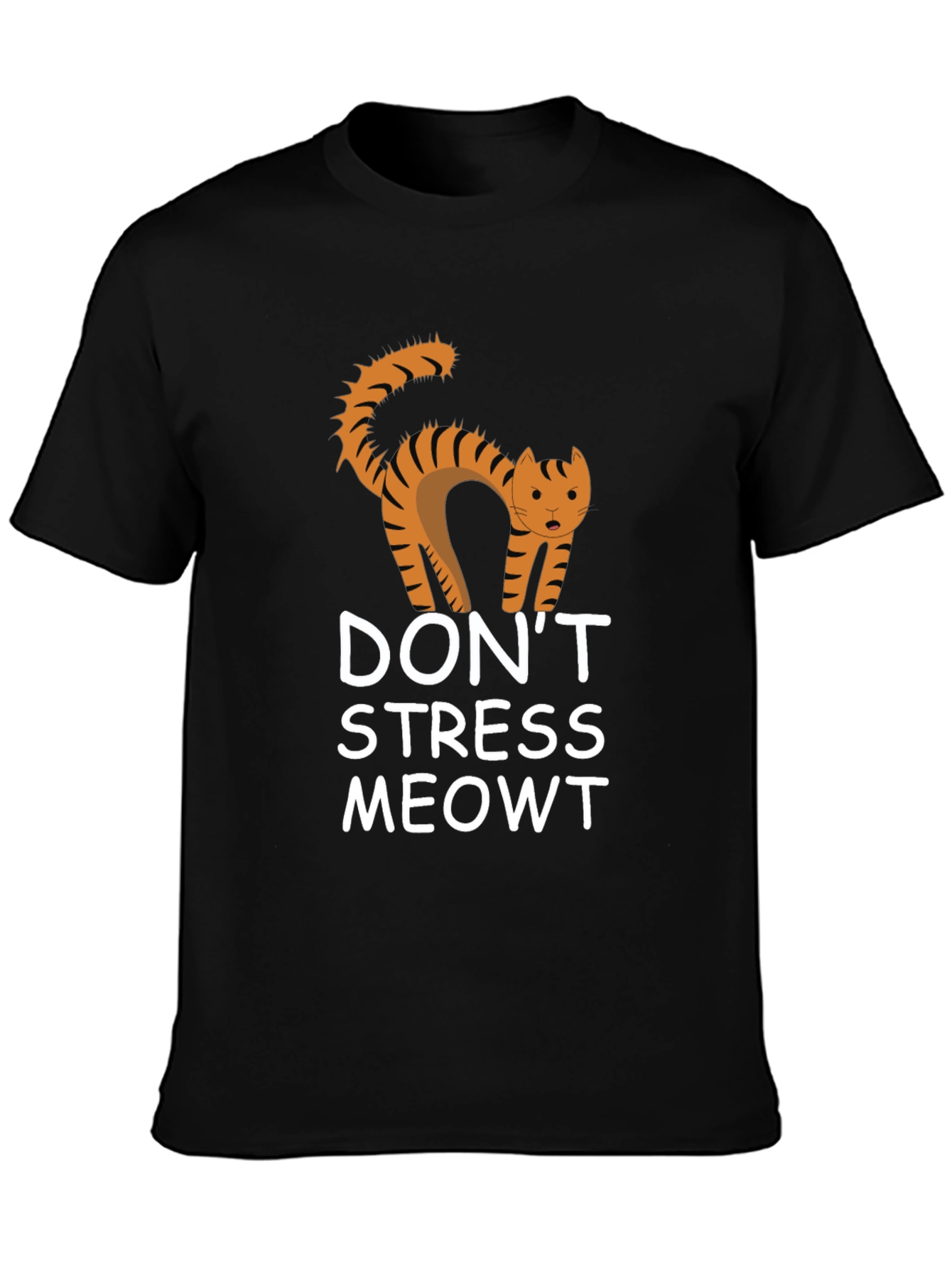 Dont Stress Meowt Black Graphic Tee