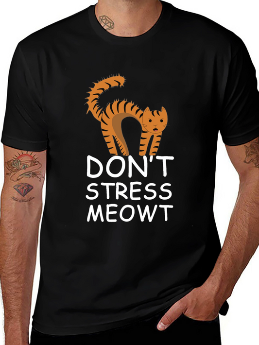 Dont Stress Meowt Black Graphic Tee