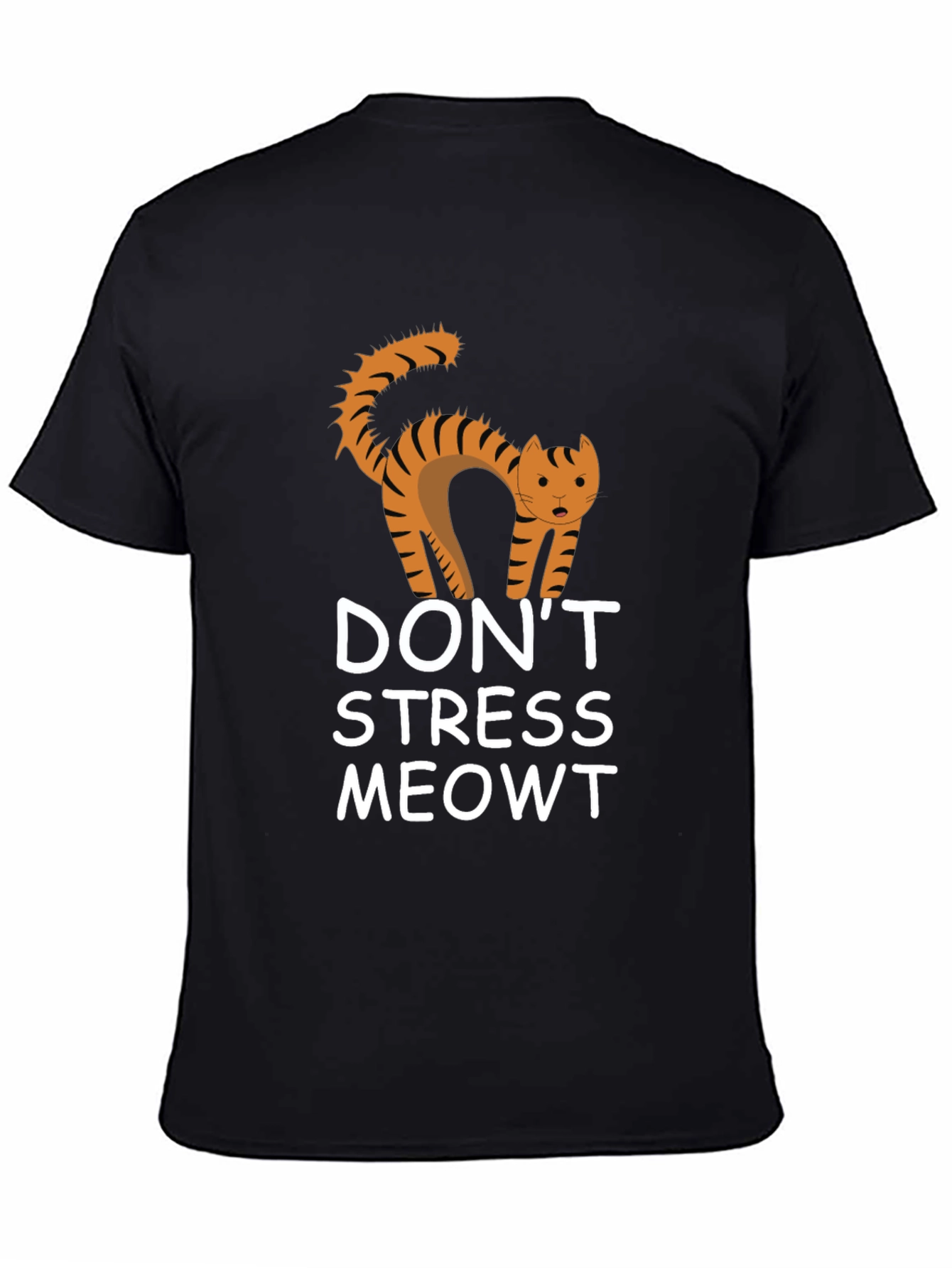 Dont Stress Meowt Black Graphic Tee