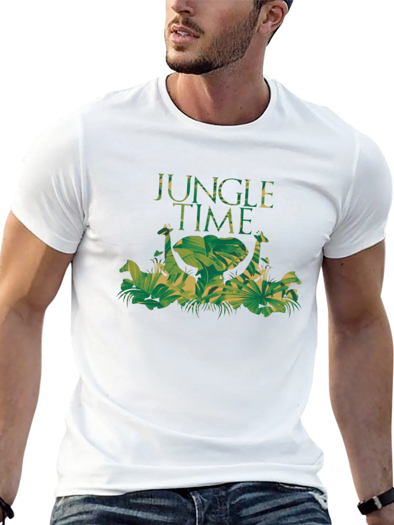 Jungle Time Graphic Tee - Nature Inspired Black T-Shirt