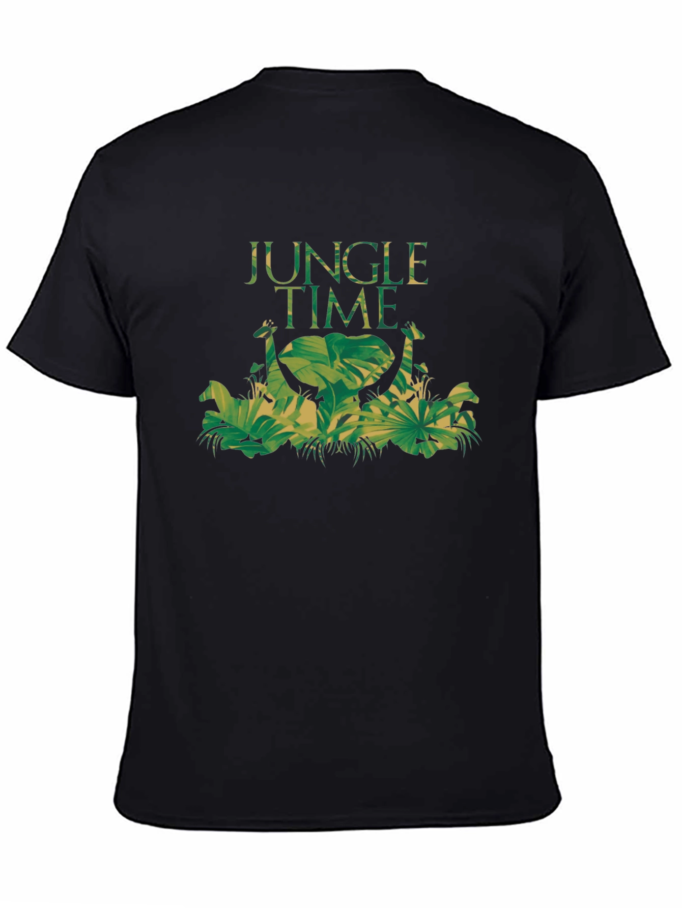 Jungle Time Graphic Tee - Nature Inspired Black T-Shirt