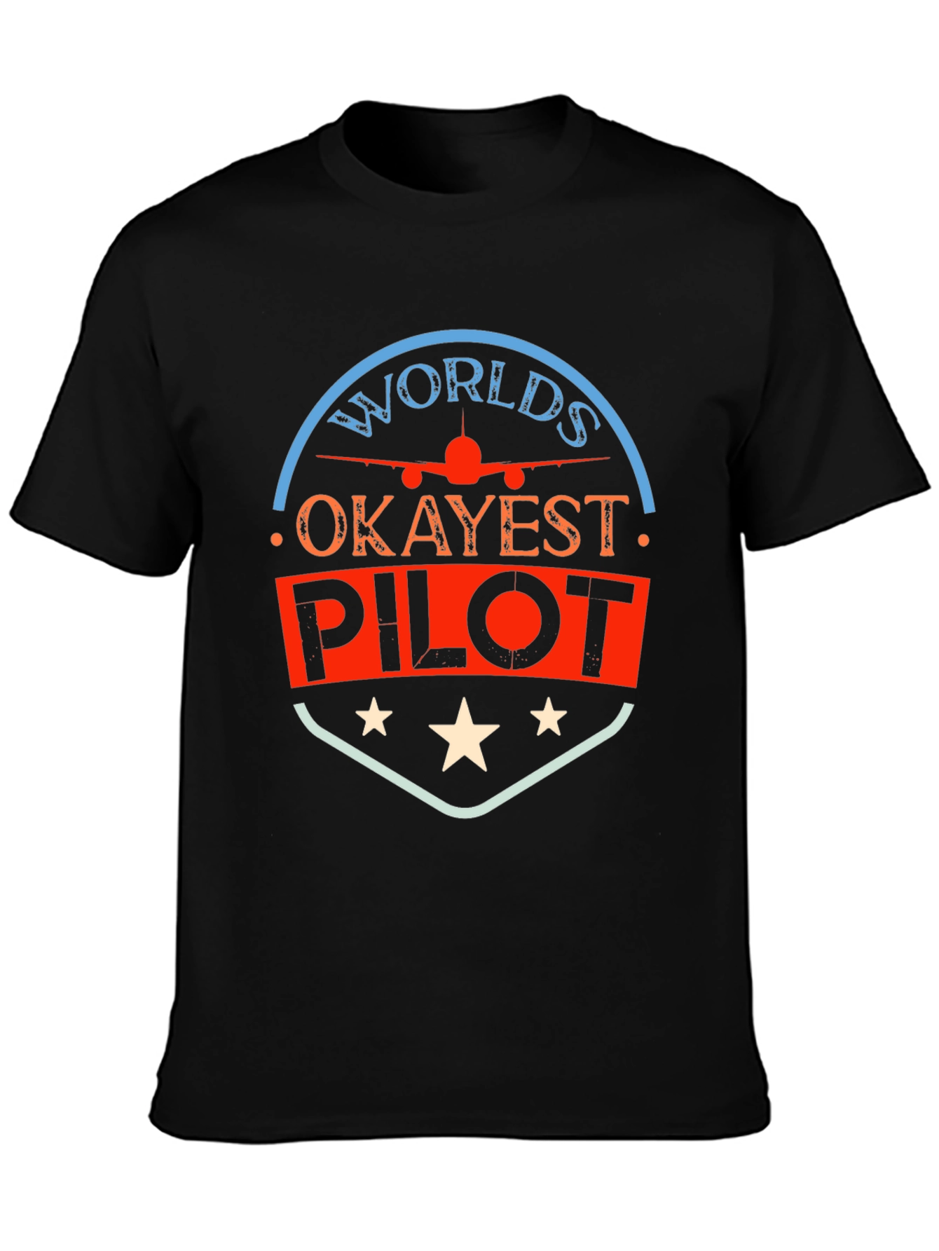 Worlds Okayest Pilot T-Shirt - Funny Aviation Tee
