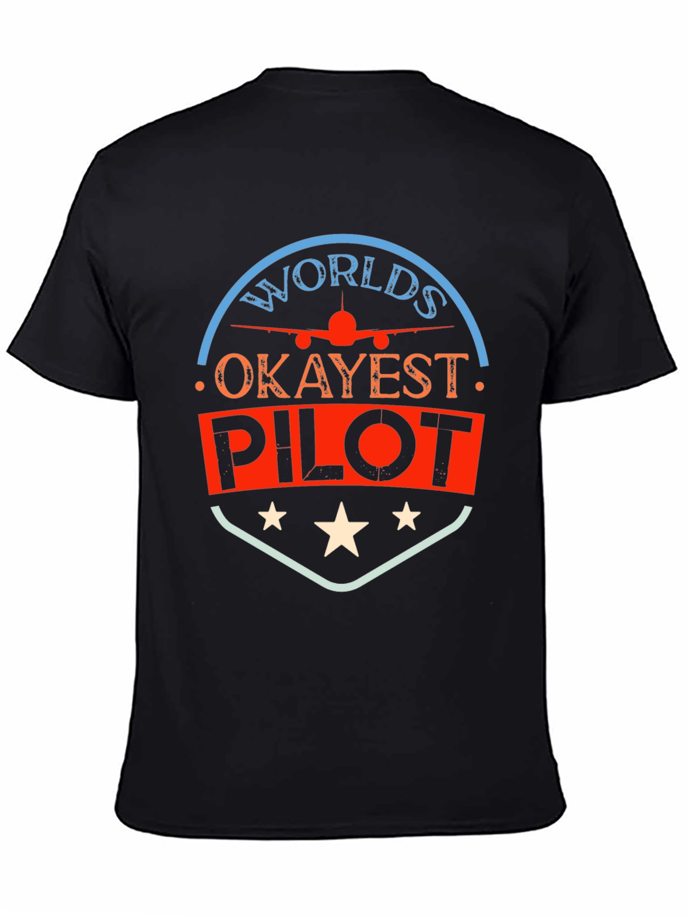 Worlds Okayest Pilot T-Shirt - Funny Aviation Tee