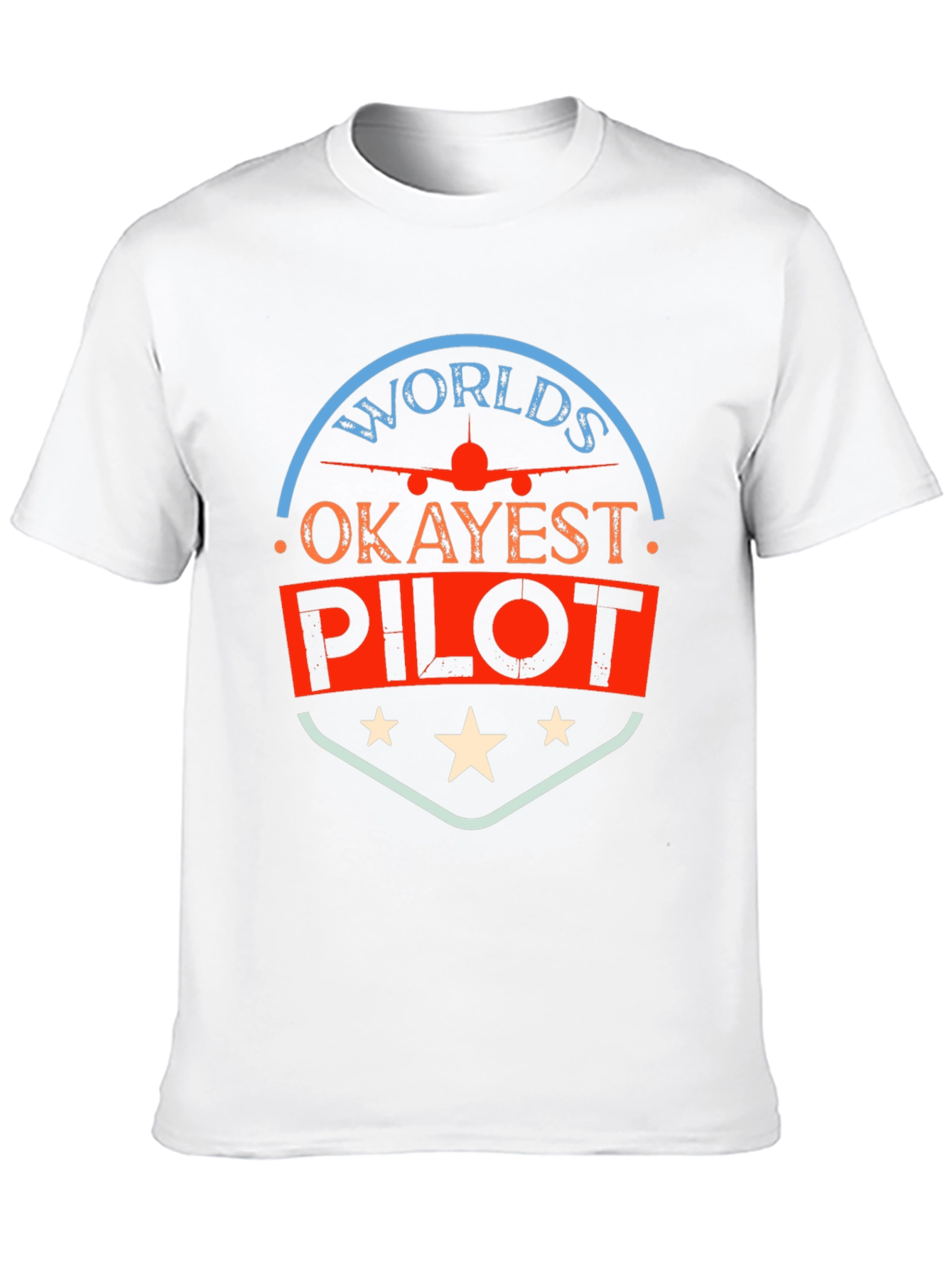 Worlds Okayest Pilot T-Shirt - Funny Aviation Tee