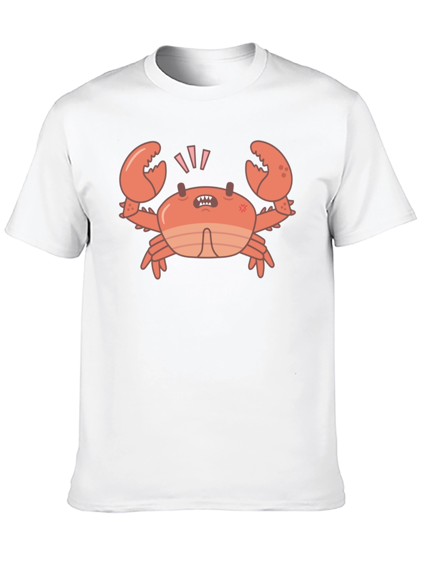 Angry Crab Graphic Tee - Black Cotton T-Shirt