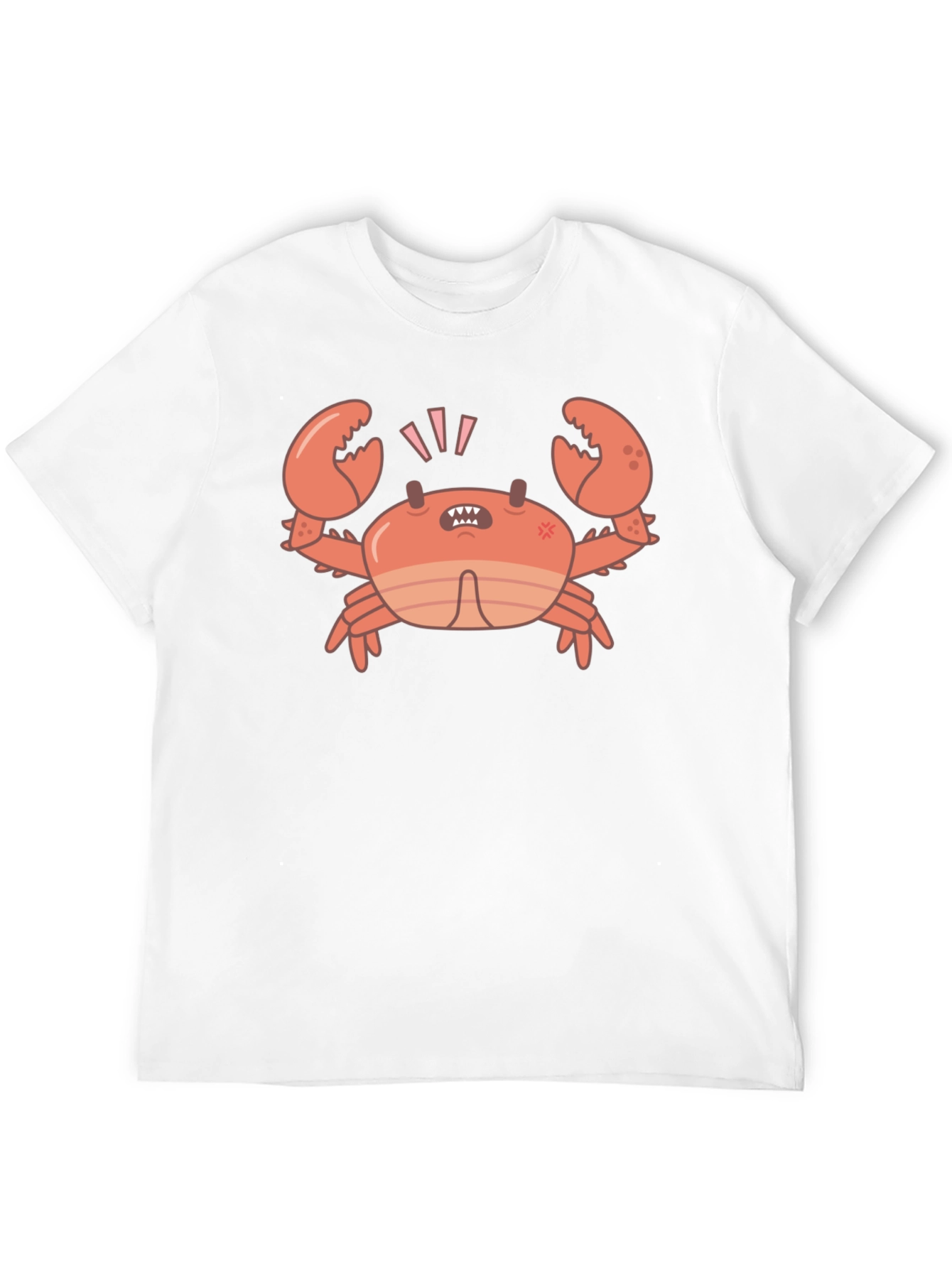 Angry Crab Graphic Tee - Black Cotton T-Shirt