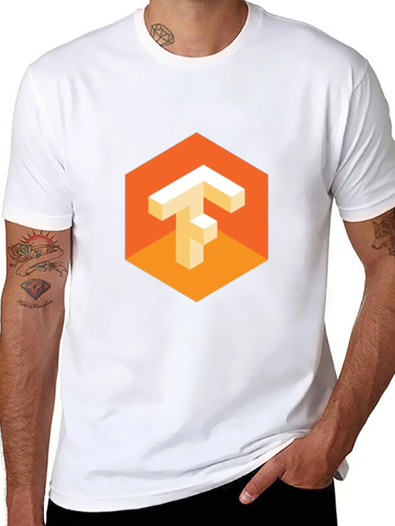 TensorFlow Logo Black T-Shirt