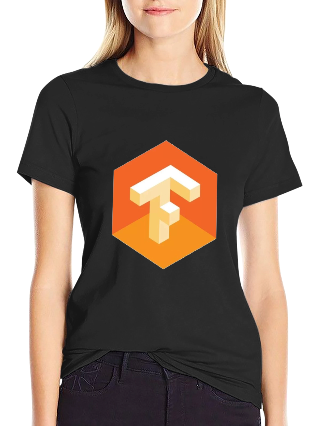 TensorFlow Logo Black T-Shirt