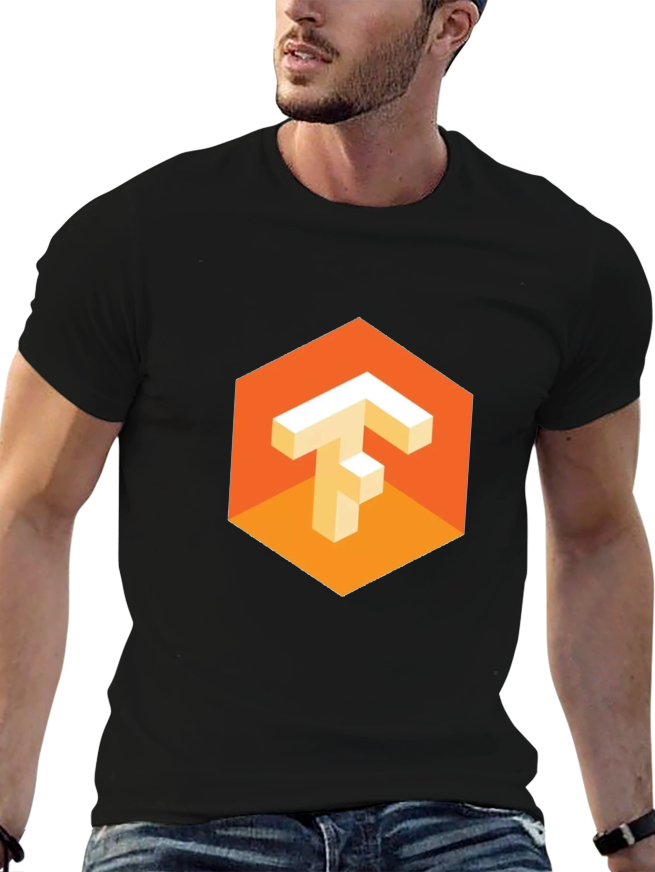 TensorFlow Logo Black T-Shirt