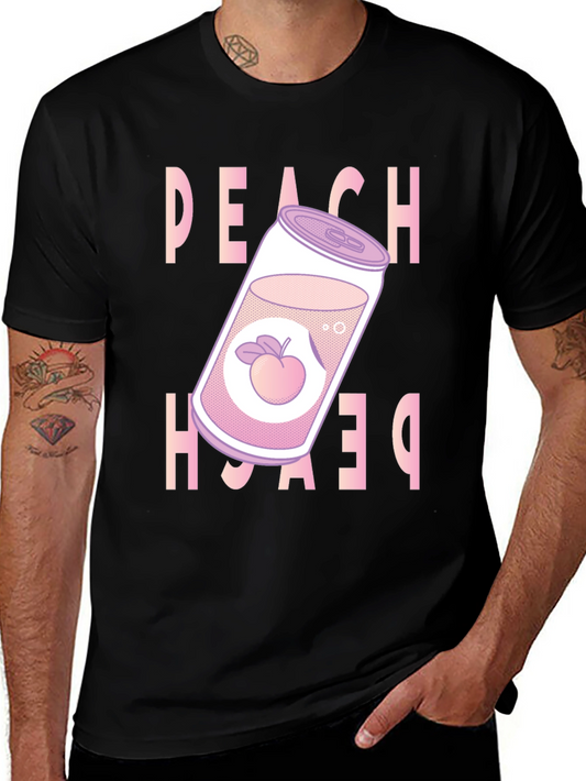 Peach Soda Graphic Tee - Trendy Unisex T-Shirt