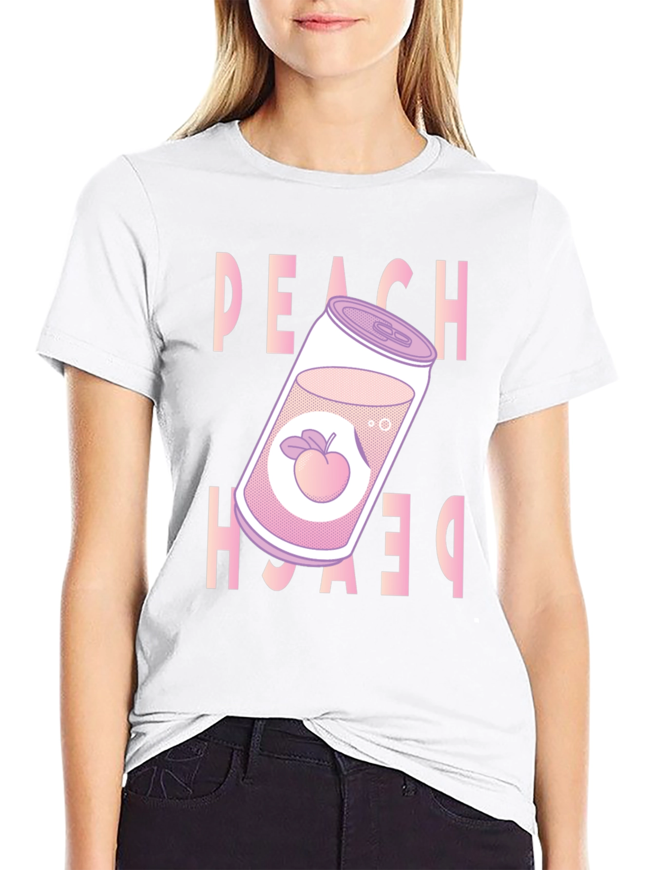 Peach Soda Graphic Tee - Trendy Unisex T-Shirt