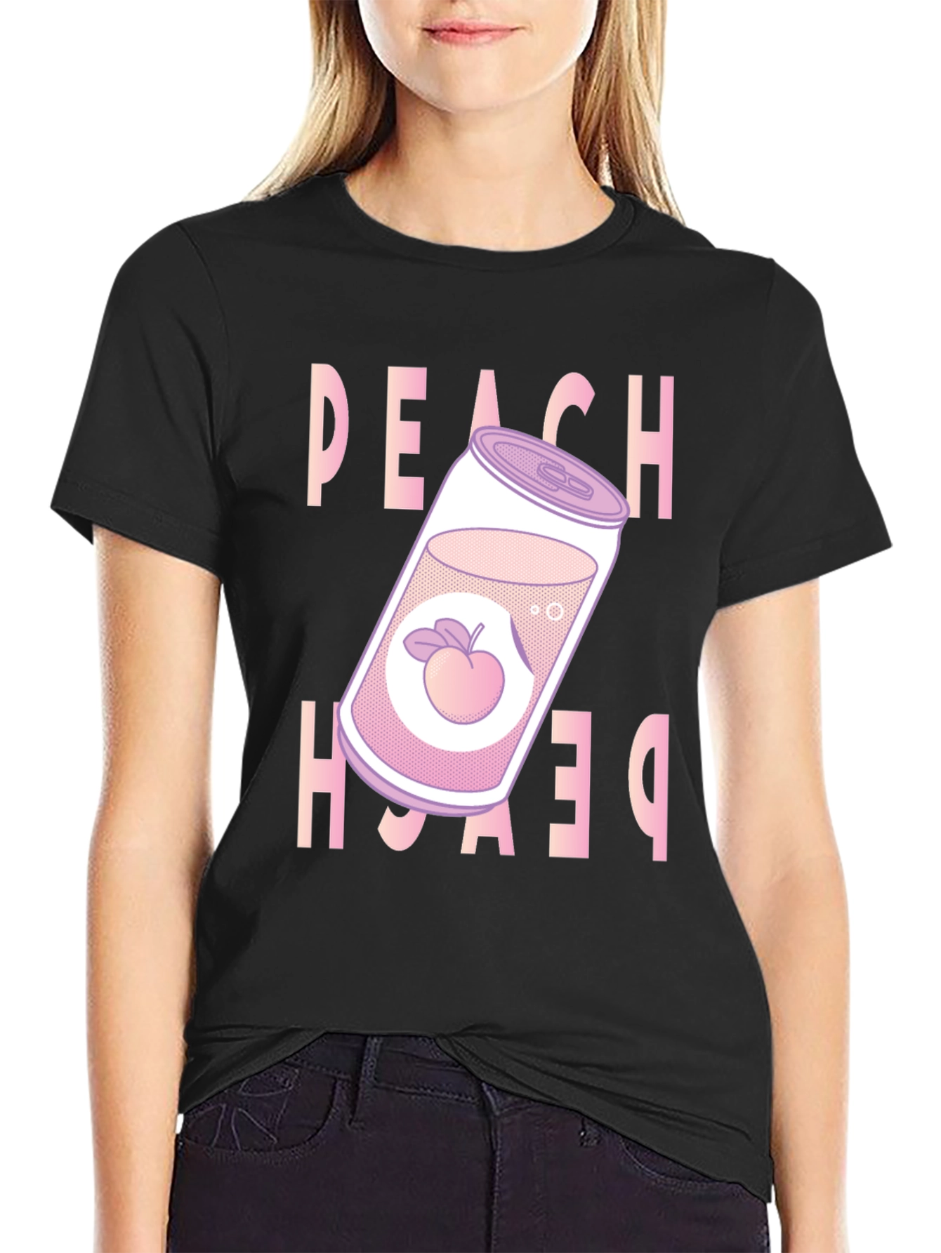 Peach Soda Graphic Tee - Trendy Unisex T-Shirt