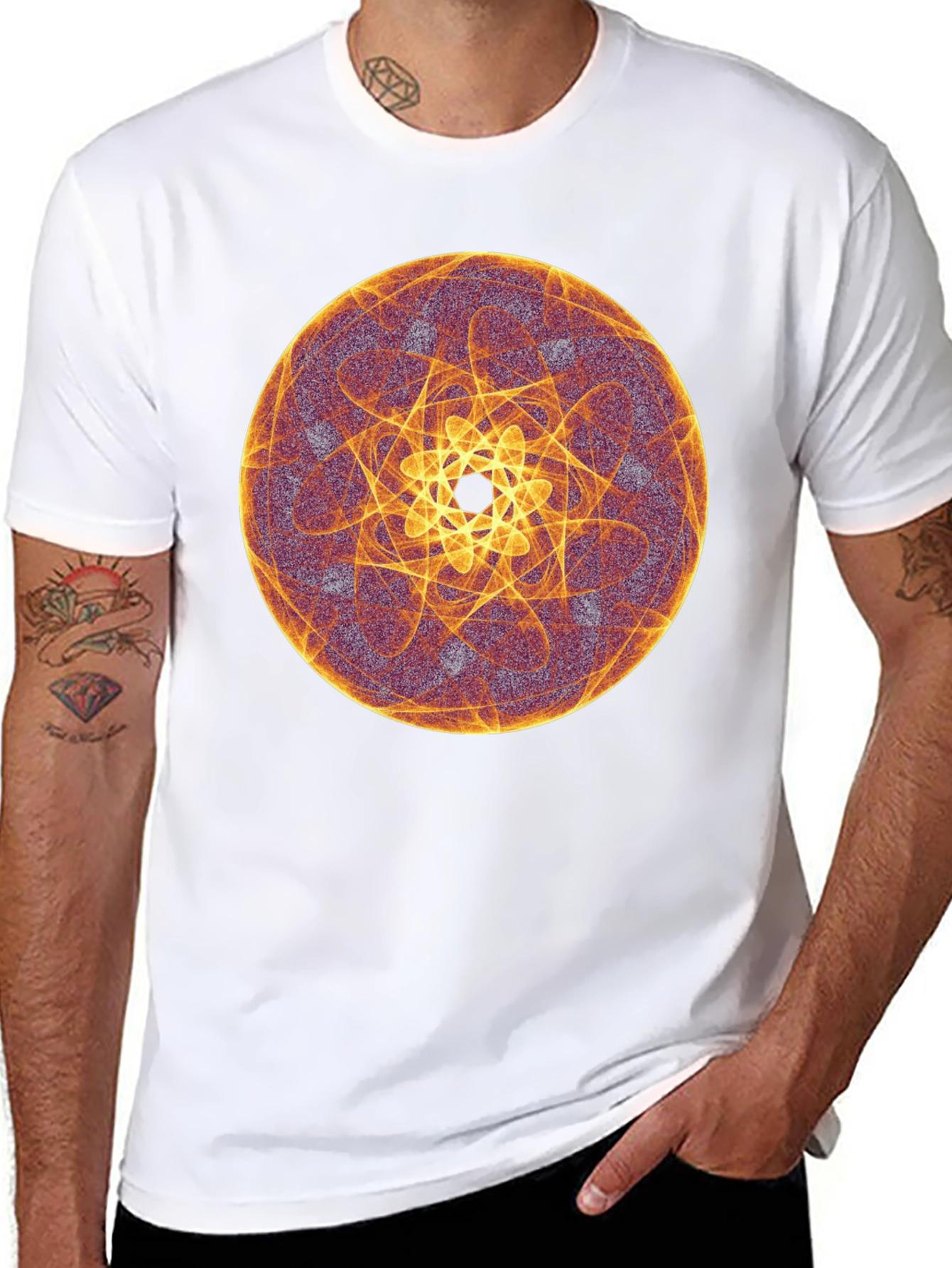 Abstract Geometric Circle Graphic Tee