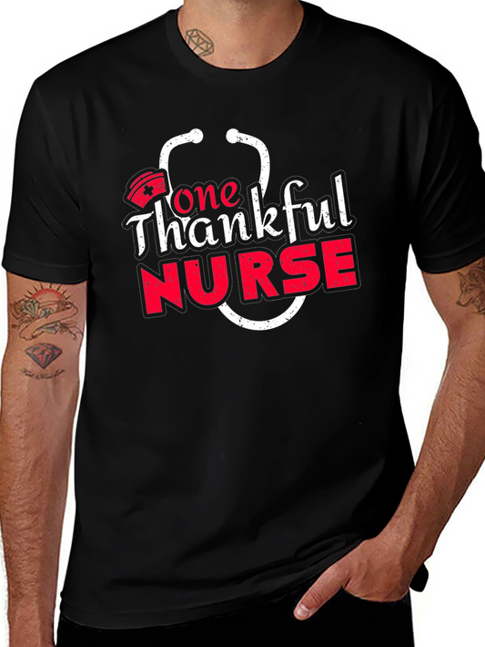 One Thankful Nurse Graphic Tee - Soft Cotton Blend