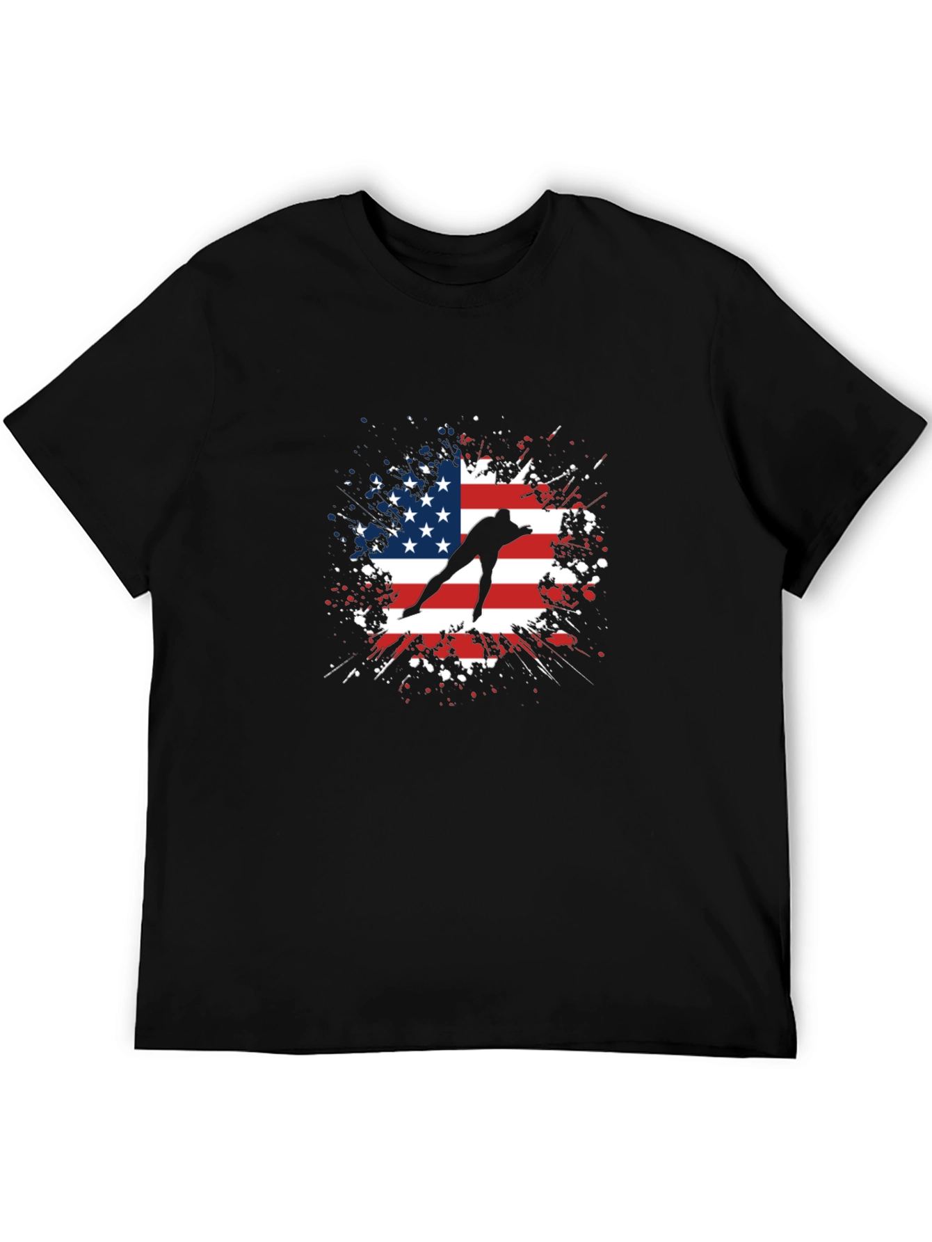 American Skater Graphic Tee - Black Cotton T-Shirt