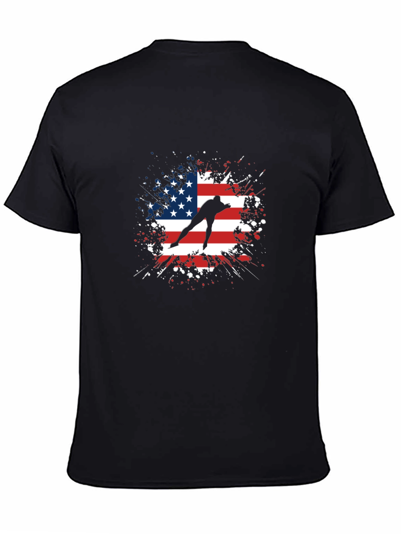 American Skater Graphic Tee - Black Cotton T-Shirt
