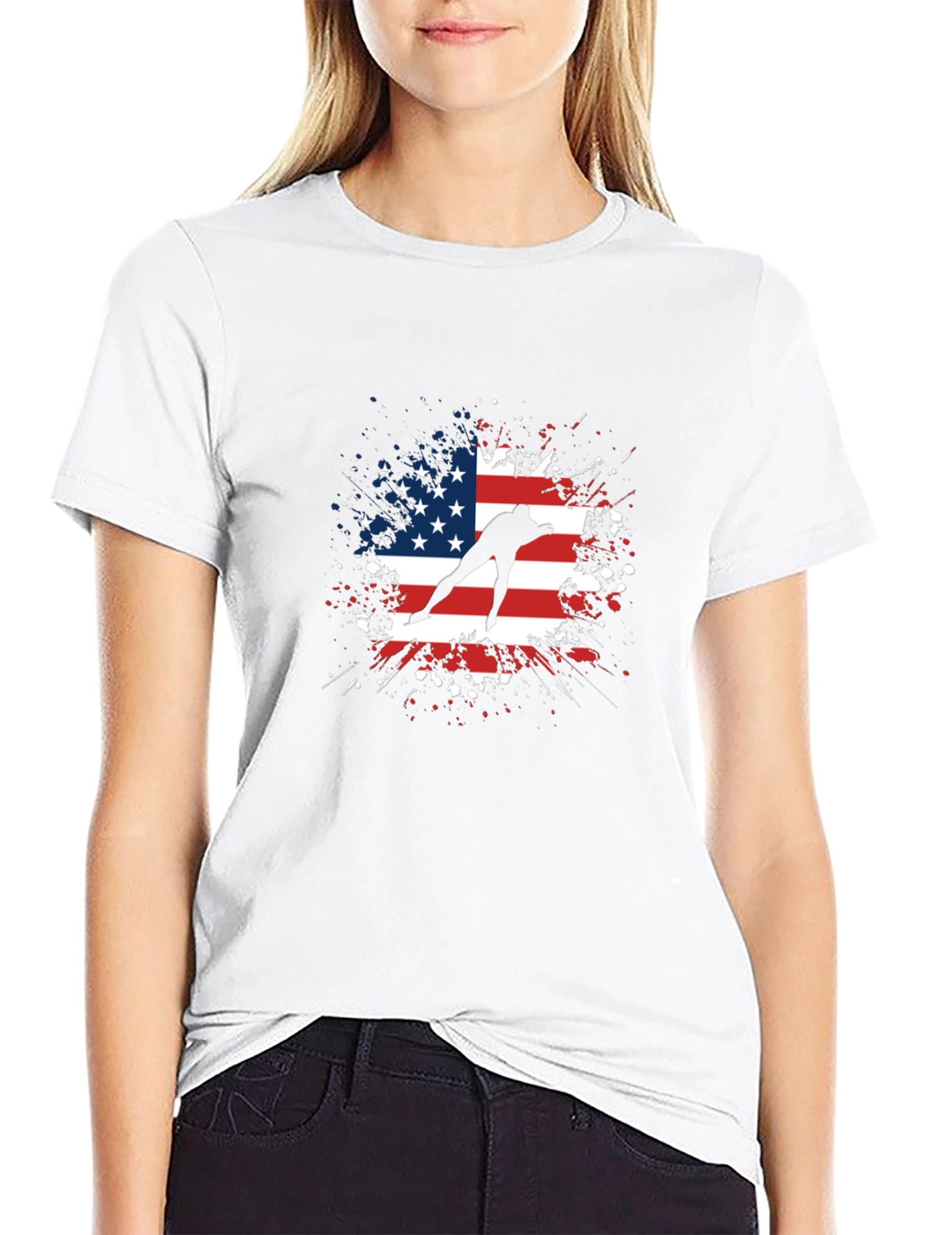 American Skater Graphic Tee - Black Cotton T-Shirt