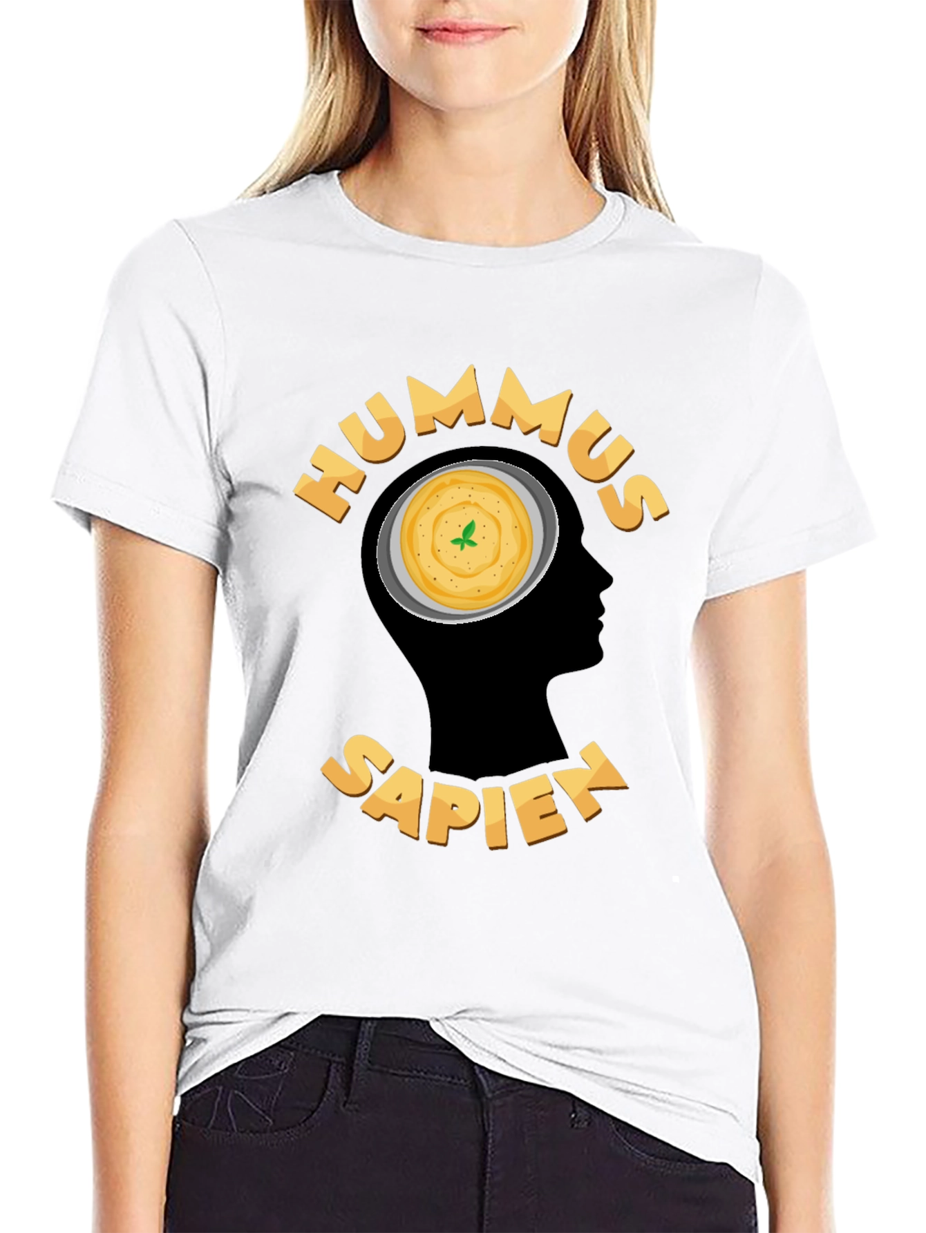 Hummus Sapien Graphic T-Shirt - Foodie Humor Tee