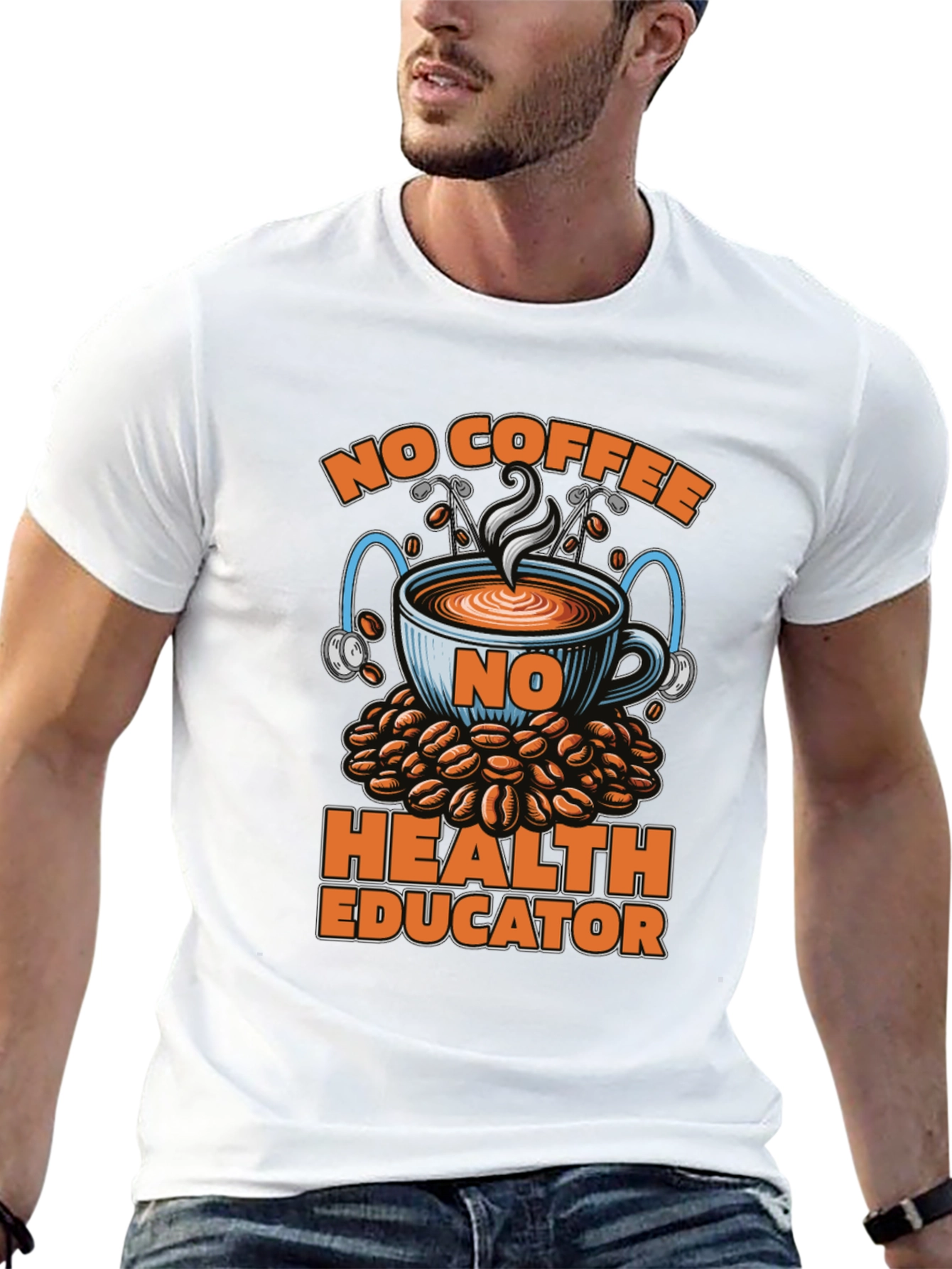 No Coffee Health Educator T-Shirt - Funny Tee