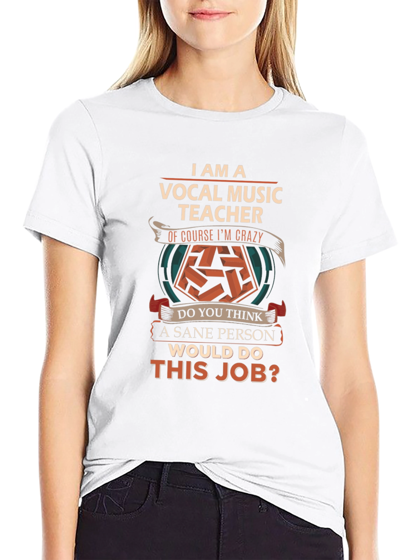 Vocal Music Teacher Crazy Job T-Shirt