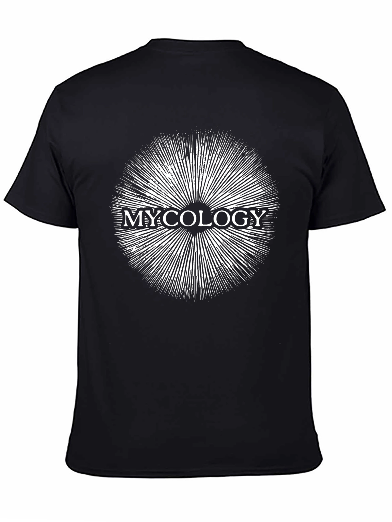 Mycology Fungus Black Graphic T-Shirt