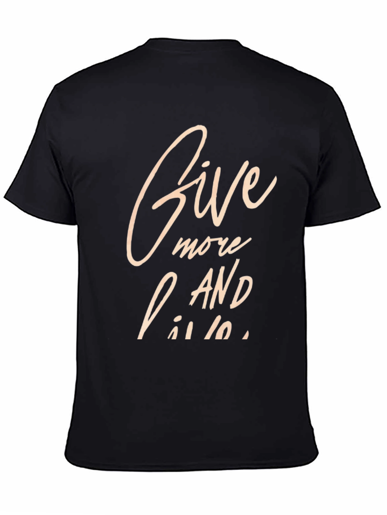 Give More and Live Black Graphic Tee