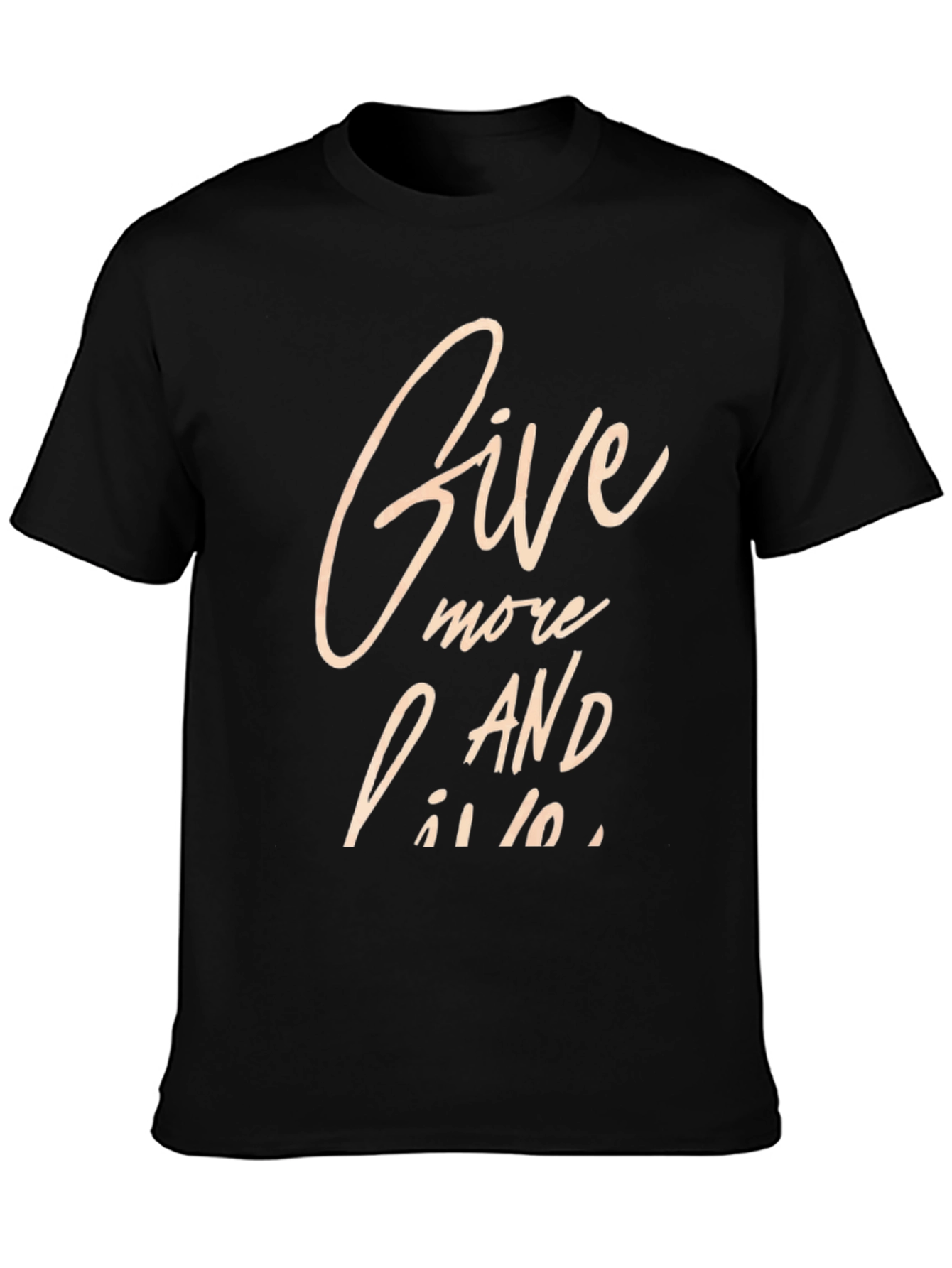 Give More and Live Black Graphic Tee