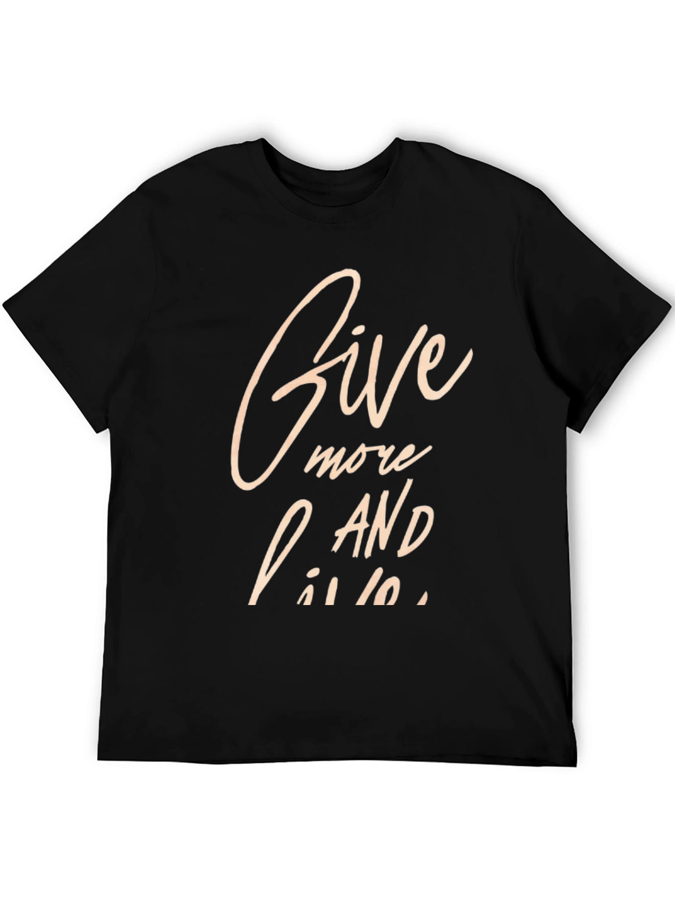 Give More and Live Black Graphic Tee